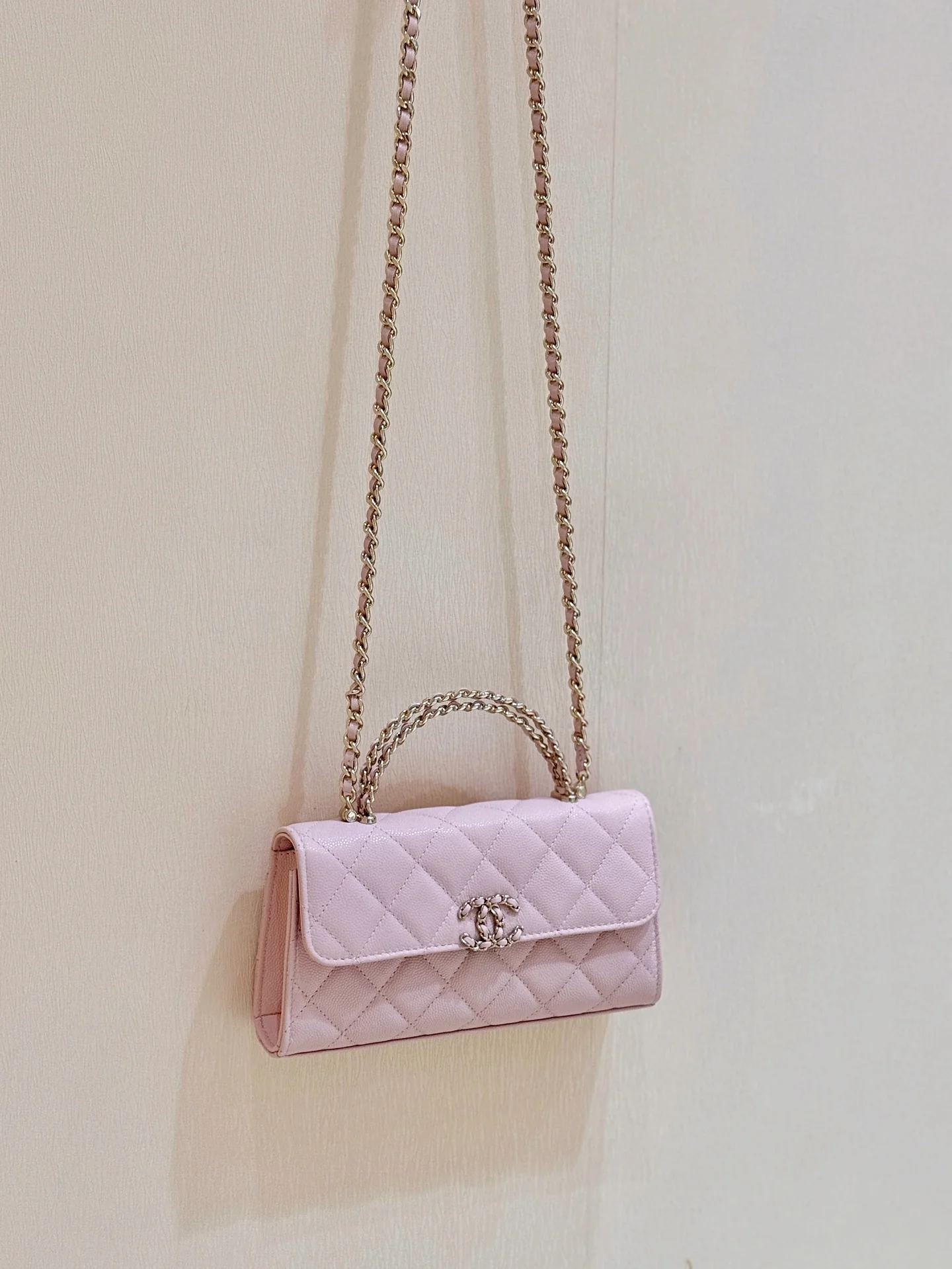Сумка Chanel 25s Kelly Handle Bag - светло-розовая