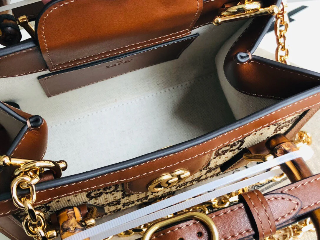 Сумка Gucci из бамбука - 20x16x10 см