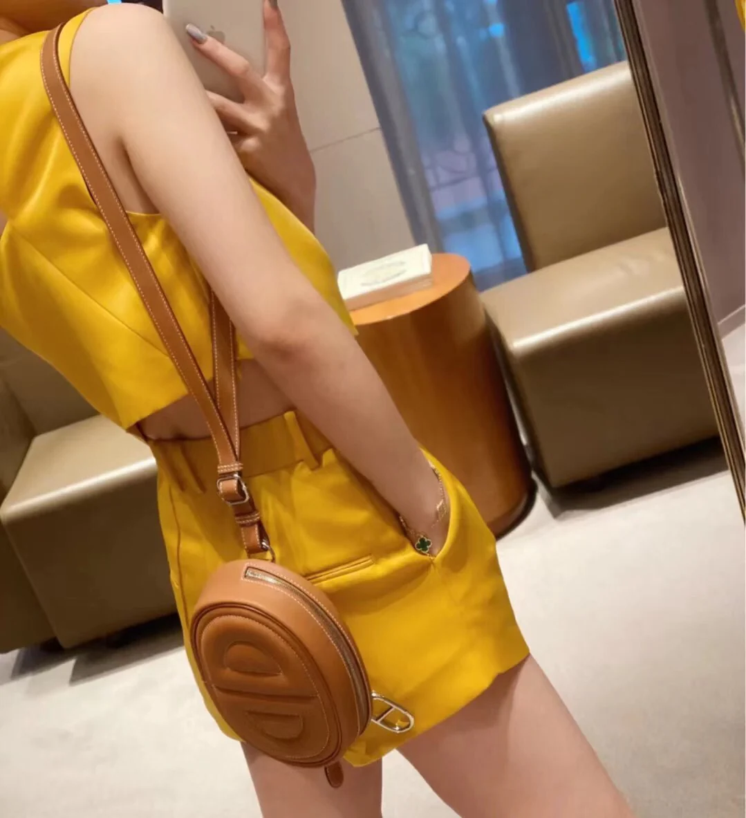 Сумка Hermes из телячьей кожи Swift с петлей — кунжутно-желтый и лимонно-желтый цвета — 19x13x4 см