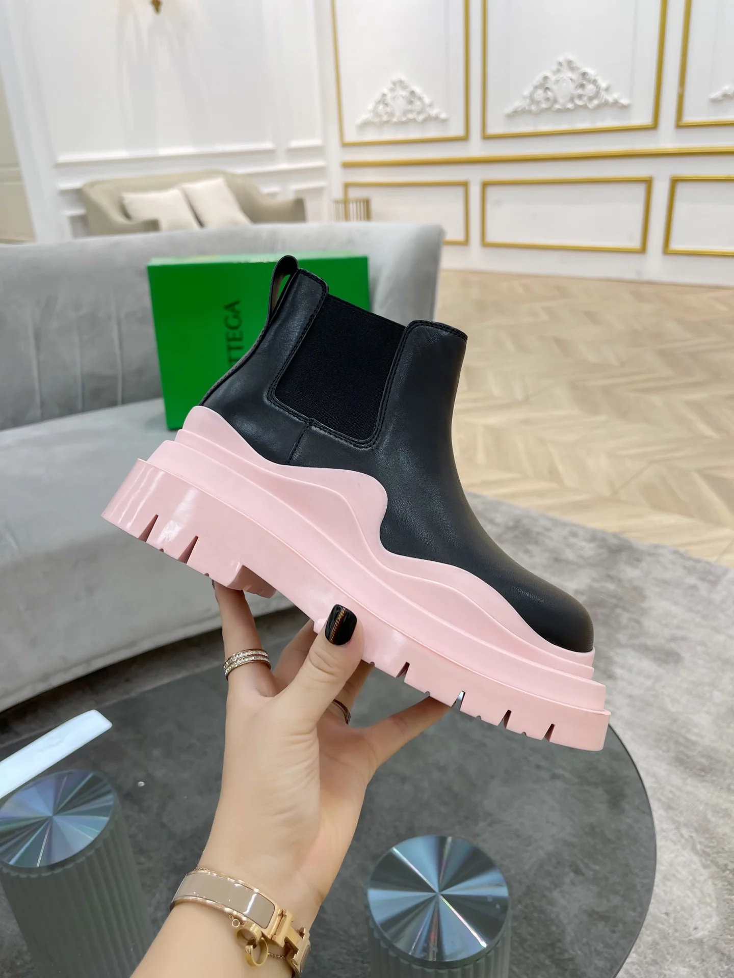 BV - Розовая подошва - Низкие ботинки на платформе