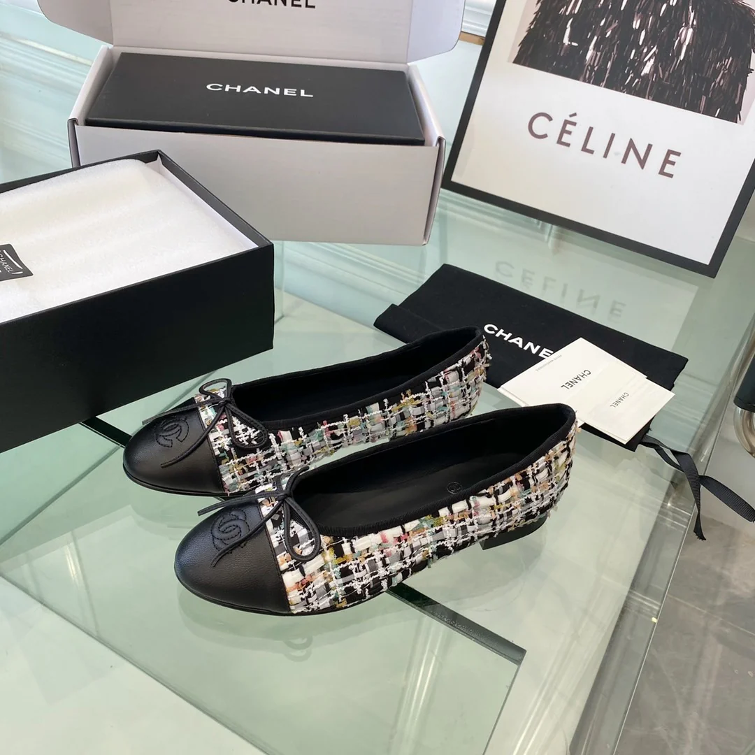 Классические балетки Chanel - Черные - 1