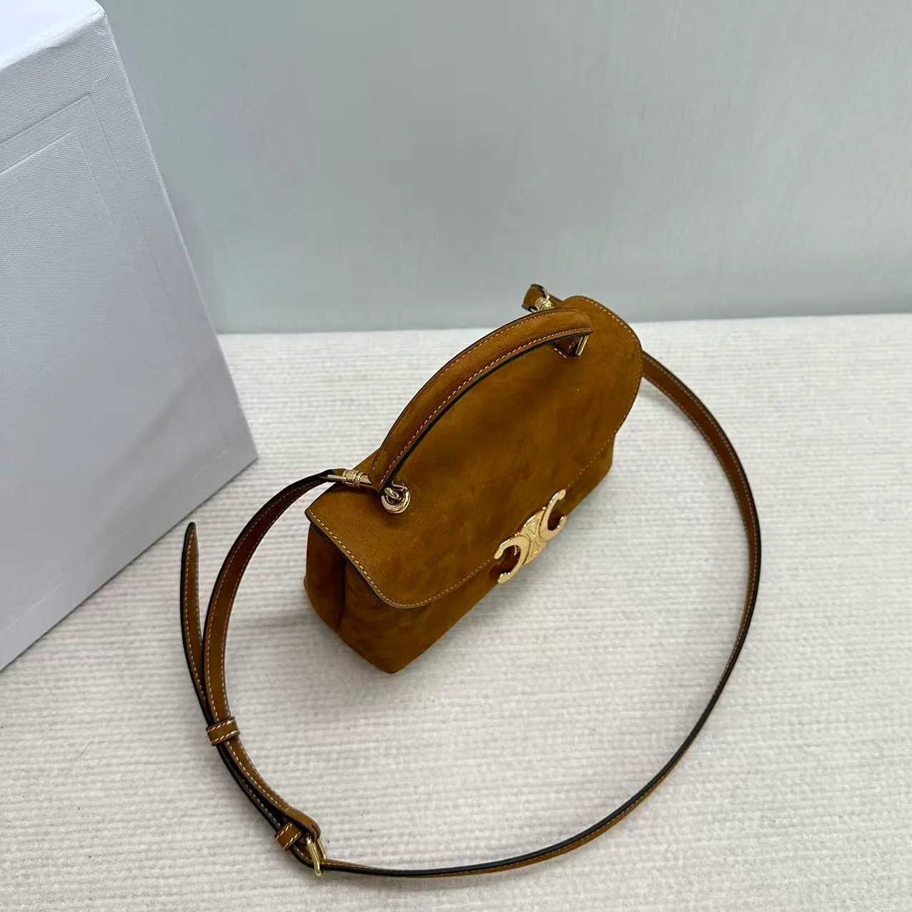 Celine - Сумка Arc de Triomphe Kelly - Современный ретро, ??коричневый