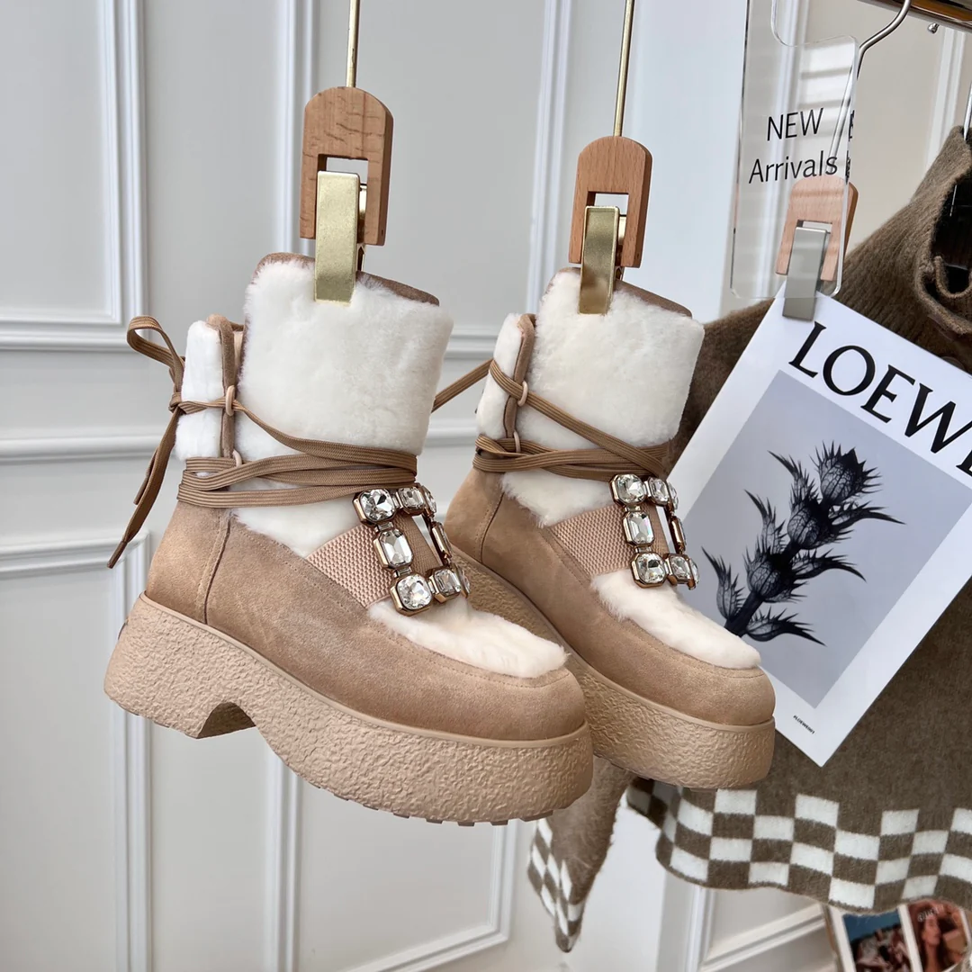 Шерстяные ботинки на платформе из коллекции RV осень/зима 2021