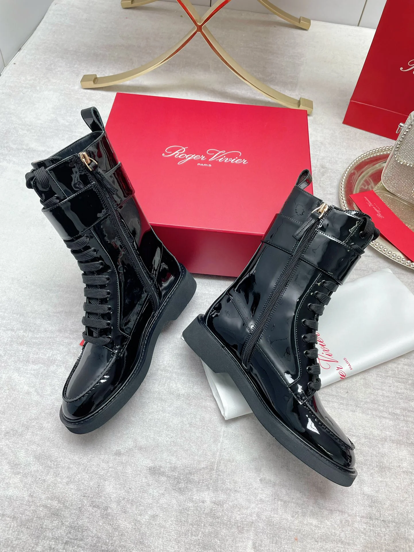 Обувь RV - Новинки весны/лета 2022 - Ботинки до середины икры - Черные