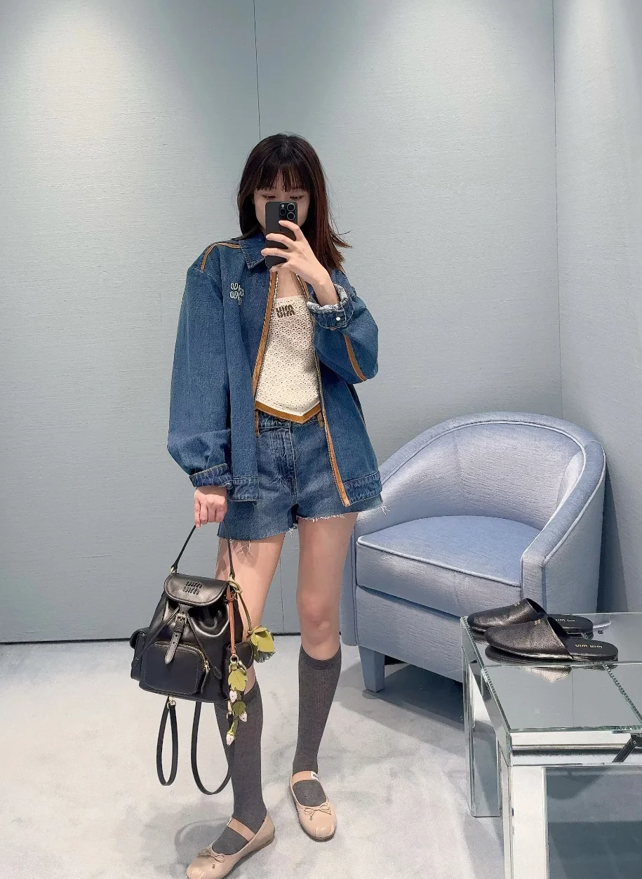 Рюкзак Miu Miu из канваса и кожи — маленький, черный — Outfit Sharing