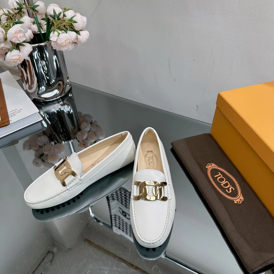 Tods - Лоферы - Металлический белый