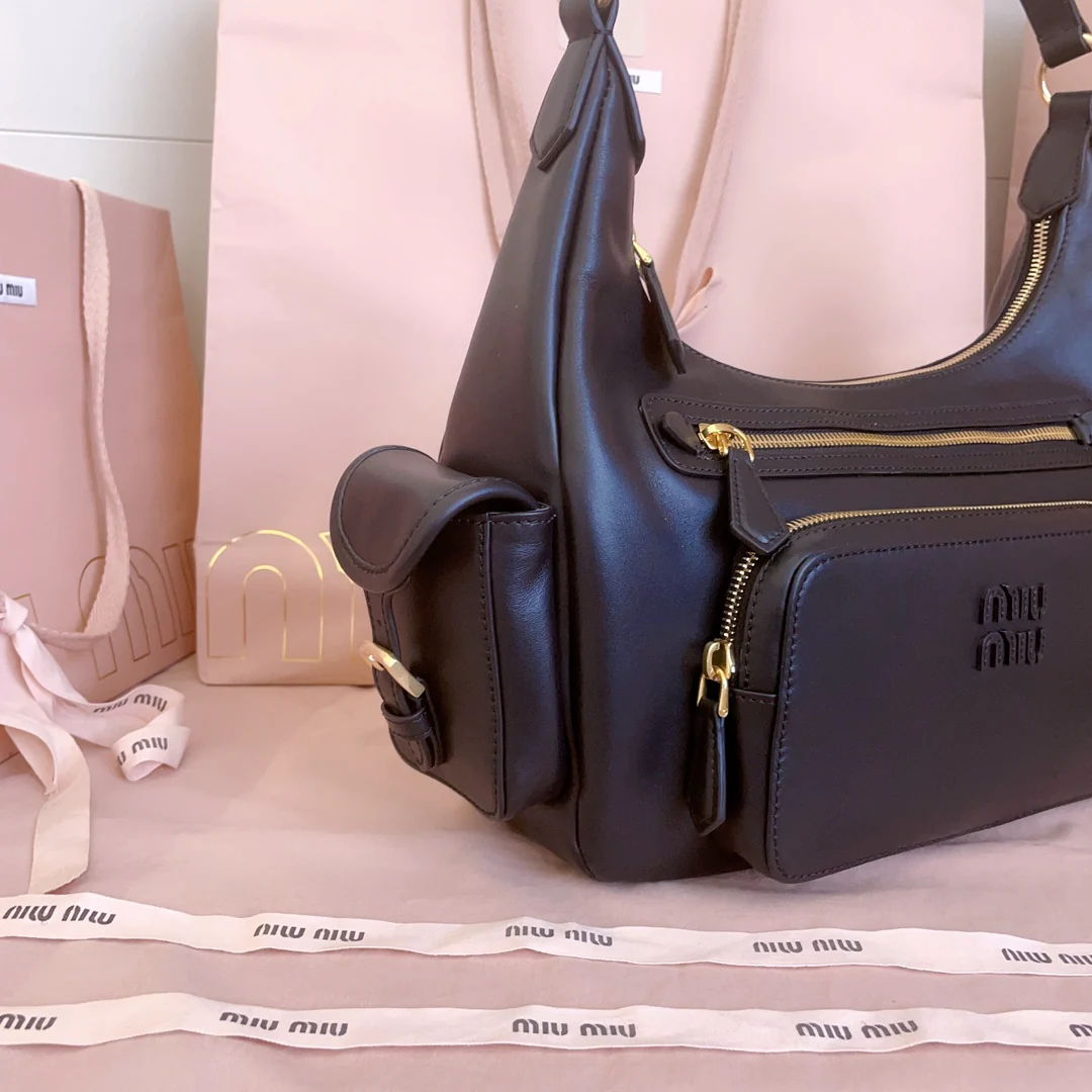 Мотоциклетная сумка Miu Miu-5bc189, черная.