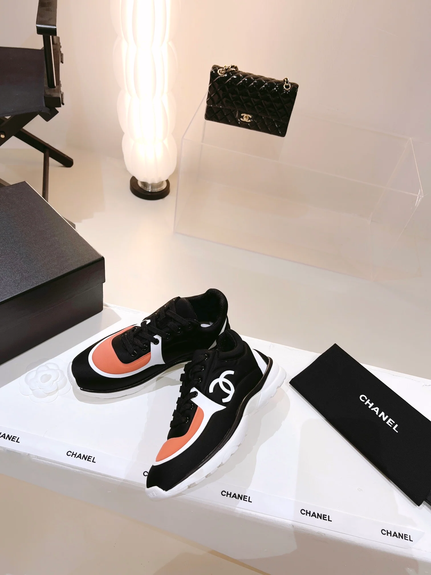 Chanel - Спортивные повседневные туфли - Черно-розовые