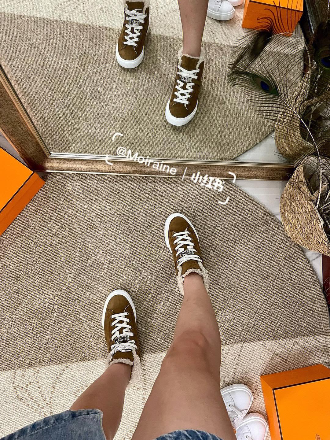 Высокие шерстяные кроссовки Hermes Kelly, низкие кроссовки унисекс, коричневые