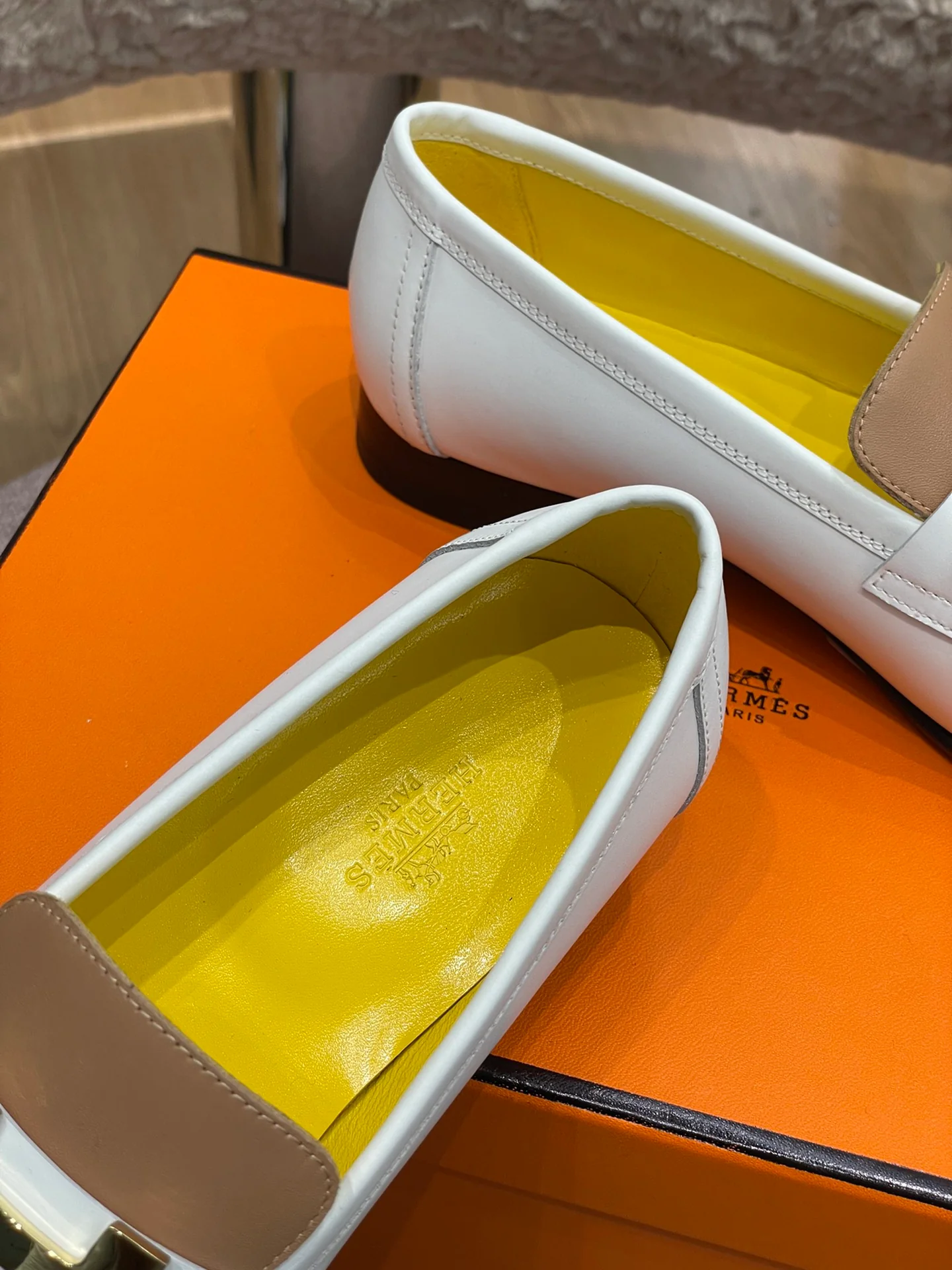 Классические лоферы Hermes с закругленным носком - 1