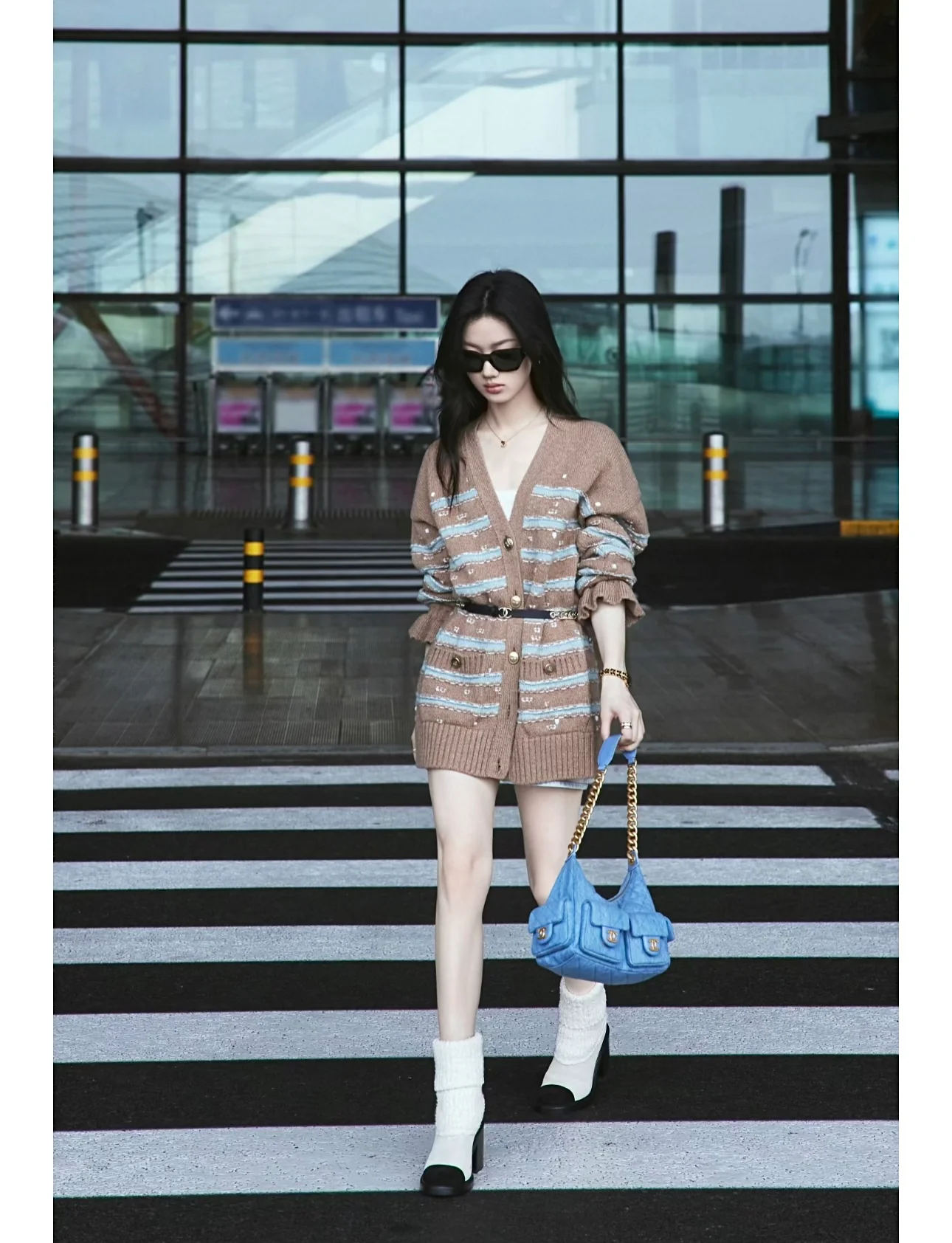 Сумка Chanel 25c Denim Hippie Bag - светло-голубая