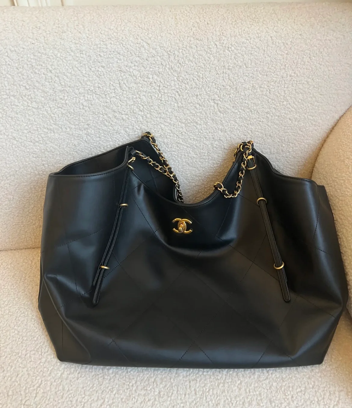 Большая сумка-шоппер 25s - черная