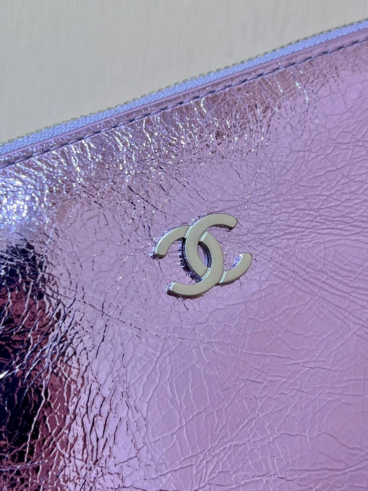 Сумка Chanel 25c 22 - металлизированная кожа - фиолетовая