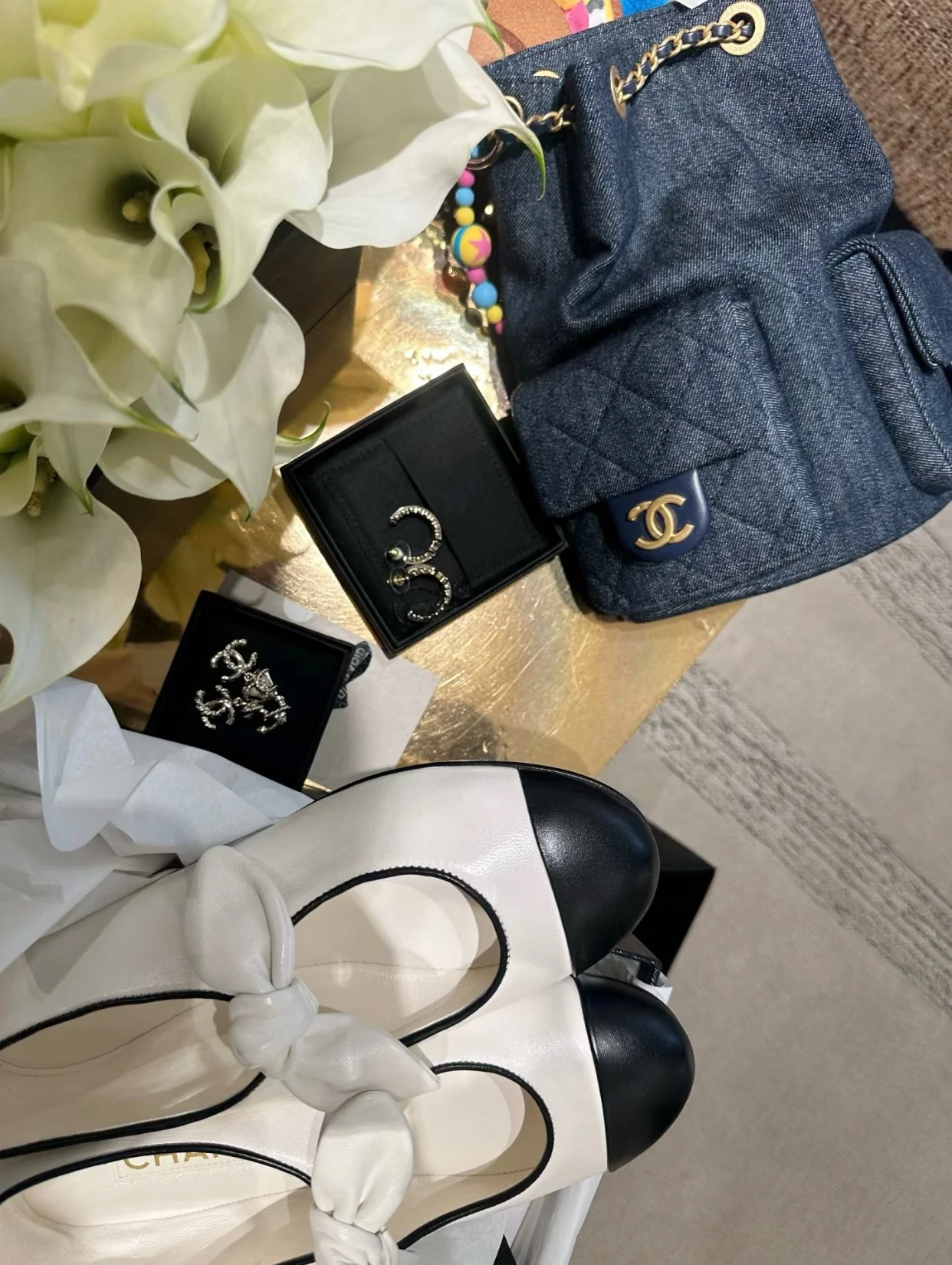 Рюкзак Chanel 25c на завязках — темно-джинсовый