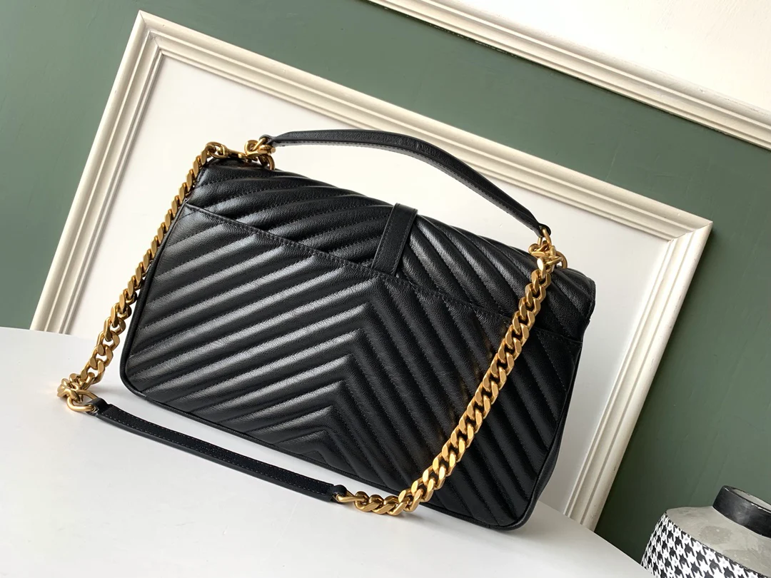 Сумка-мессенджер YSL Mormont - Большая - Черная