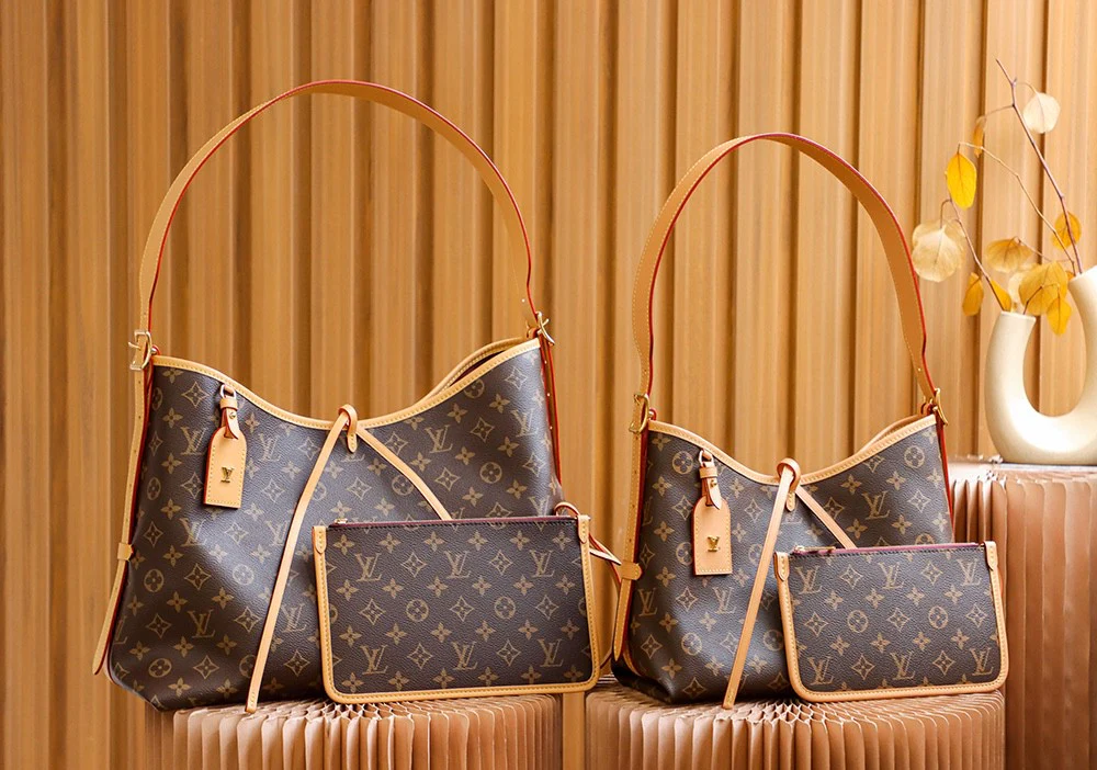 Сумка LV Carryall Bow, маленькая, коричневая.