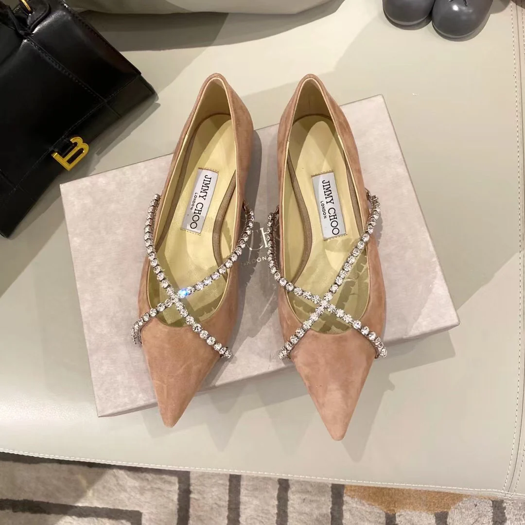 Балетки Jimmy Cross со стразами и цепочкой