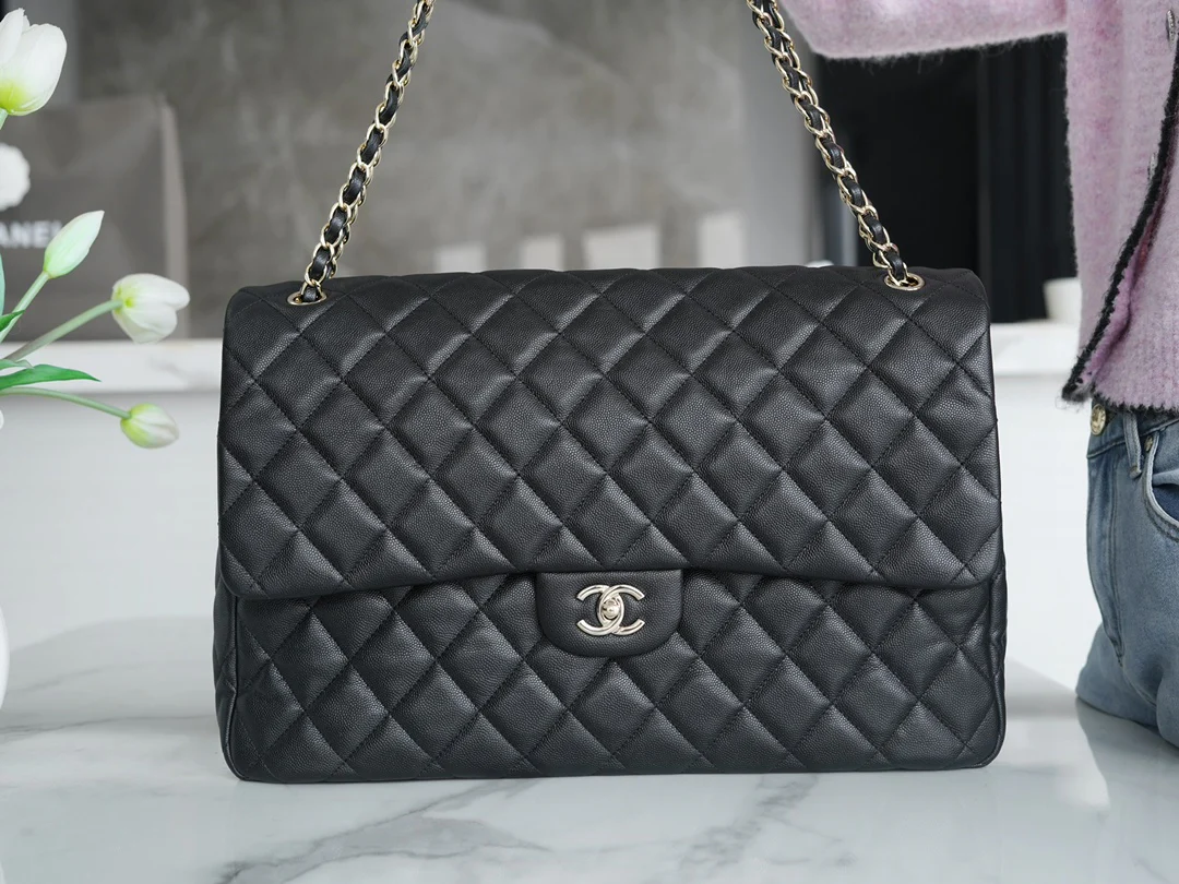 Сумка Chanel 24c Extra Large CF Chain Shoulder Bag - Caviar Black