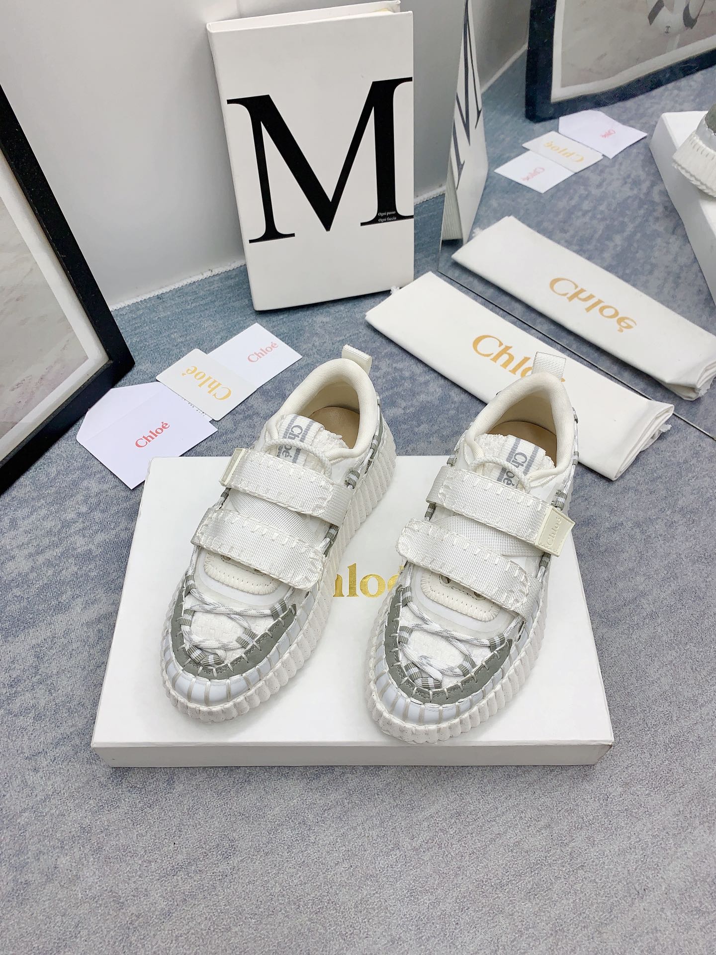 Кроссовки Chloe-nama-sneaker Rainbow Series - Кроссовки на липучках - Белые