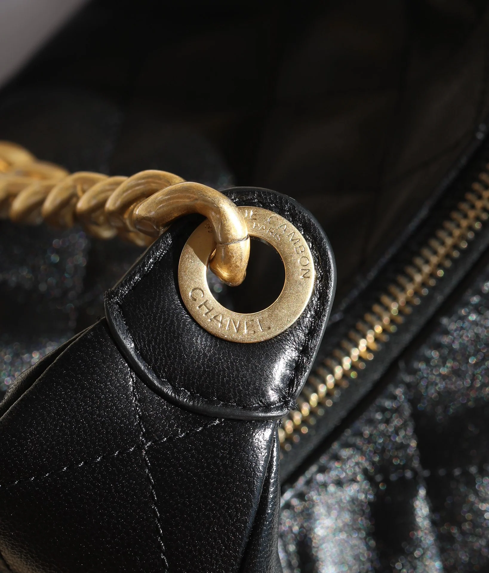 Сумка-хобо Chanel 25c, маленькая, черная, для хобби.