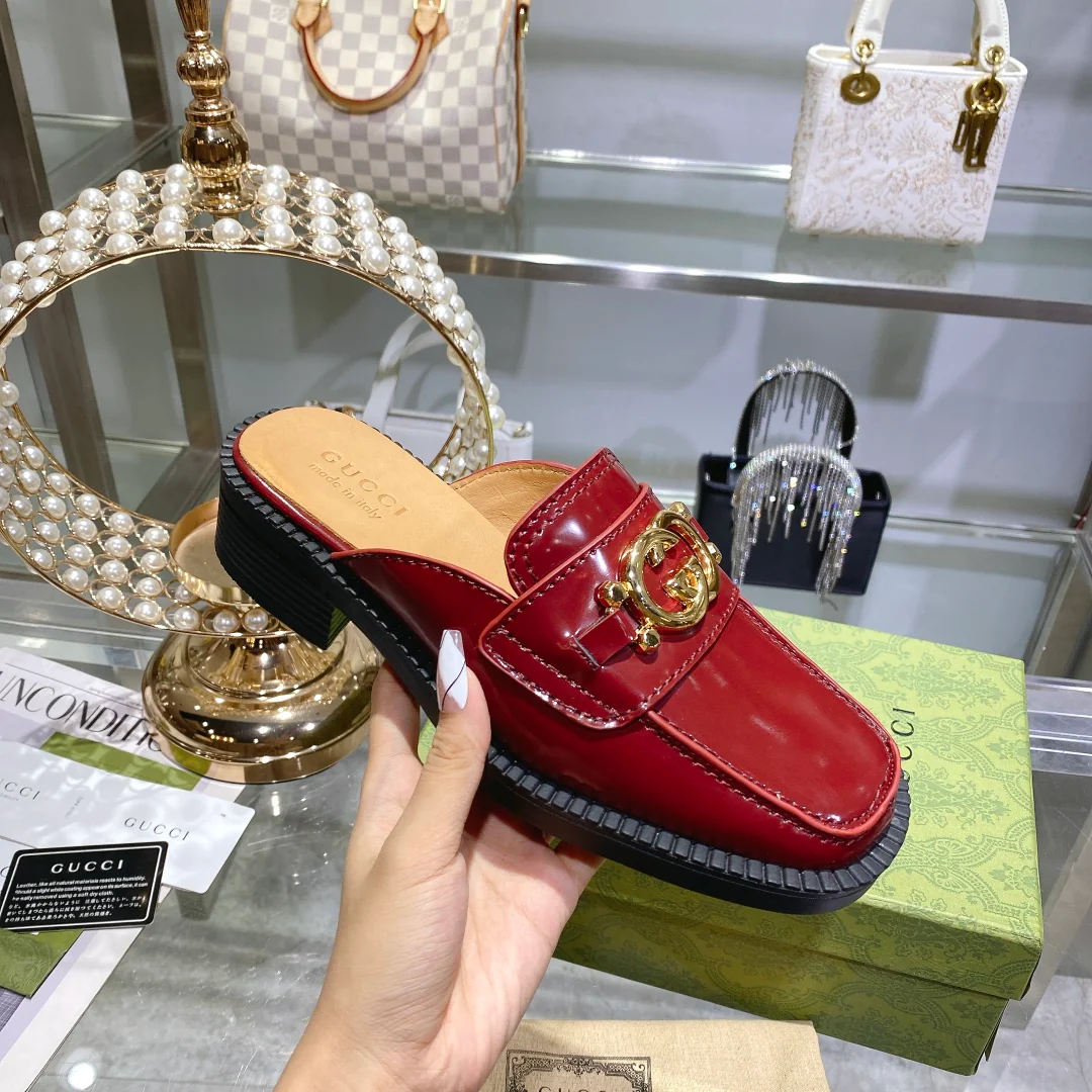 Лоферы Gucci с квадратным носком (без шнурков)