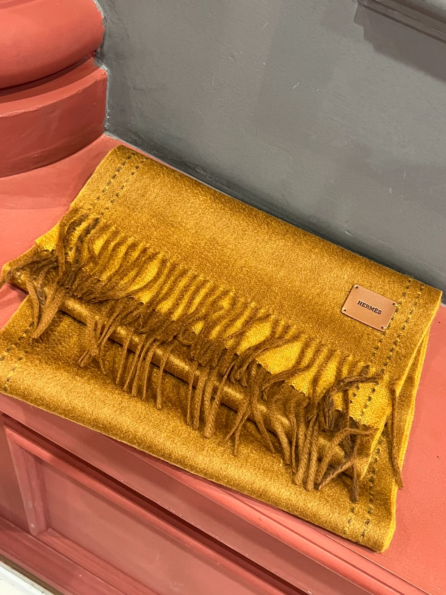 Двусторонний длинный кашемировый шарф Hermes - 30 см - 190 см - 100 г - Кашемир из высококачественной дикой козы