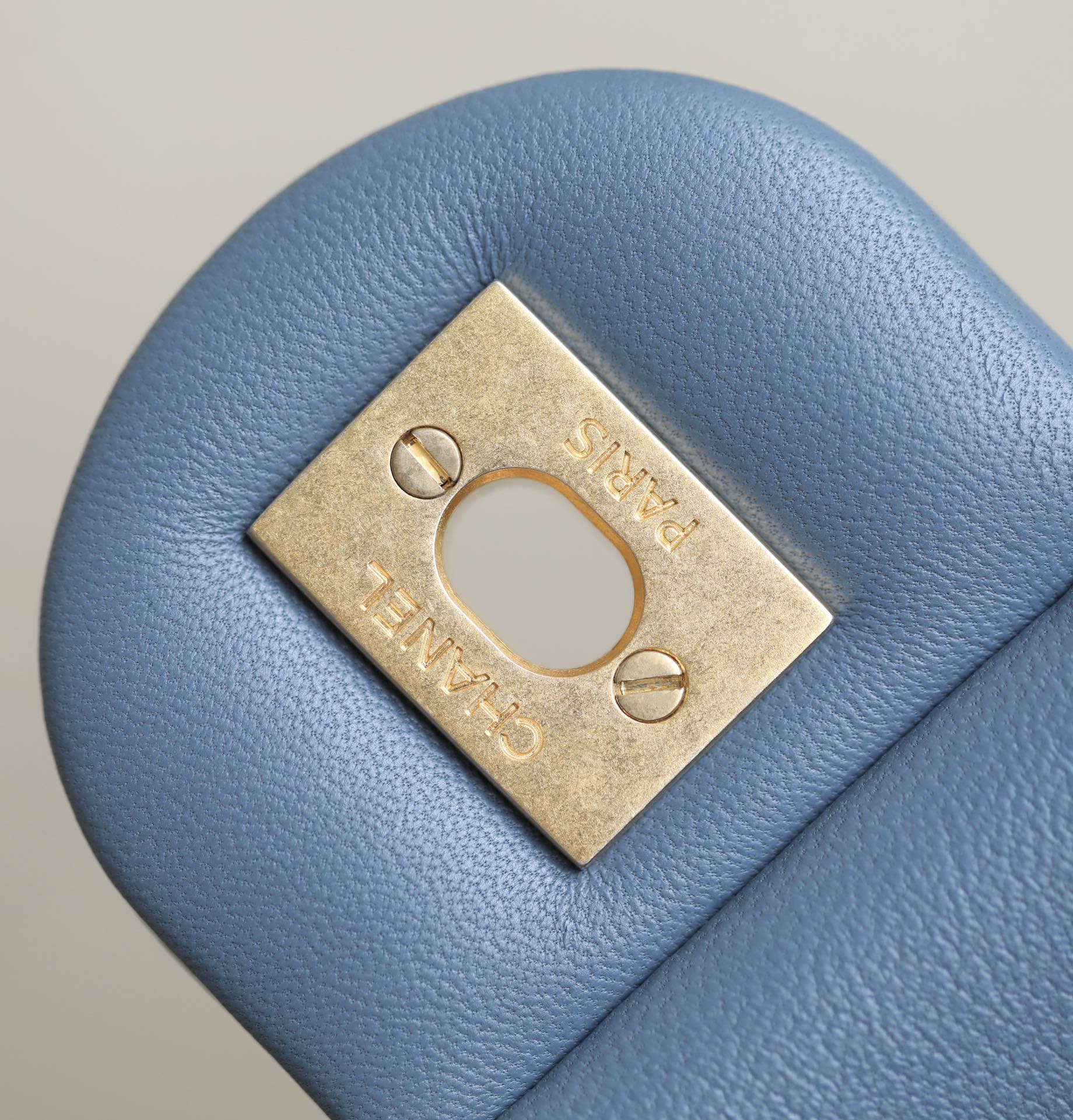 Chanel - CF Golden Ball Square Fat Man - Denim Blue