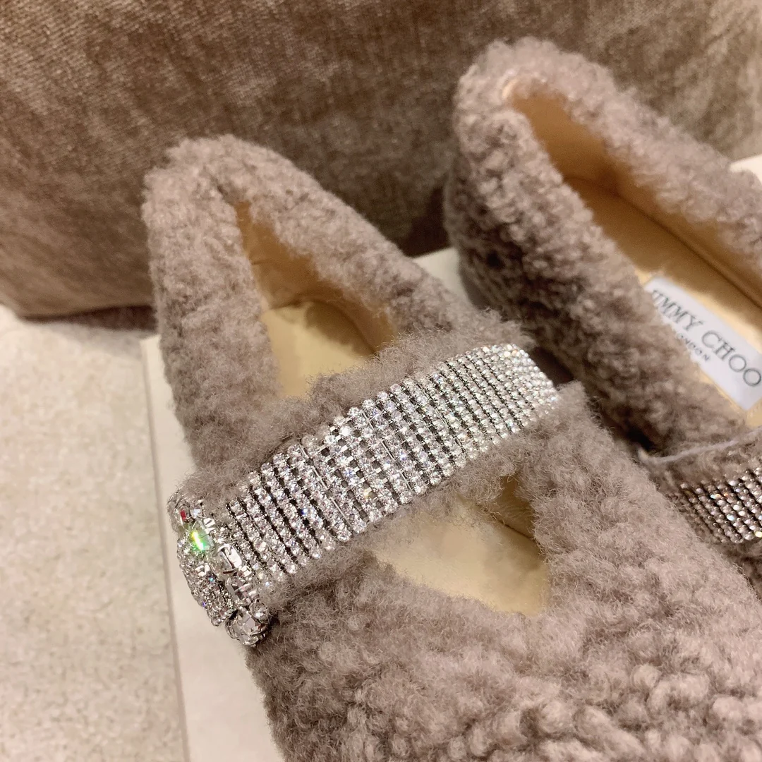 Джимми - Пушистые балетки - Серый плюшевый мишка