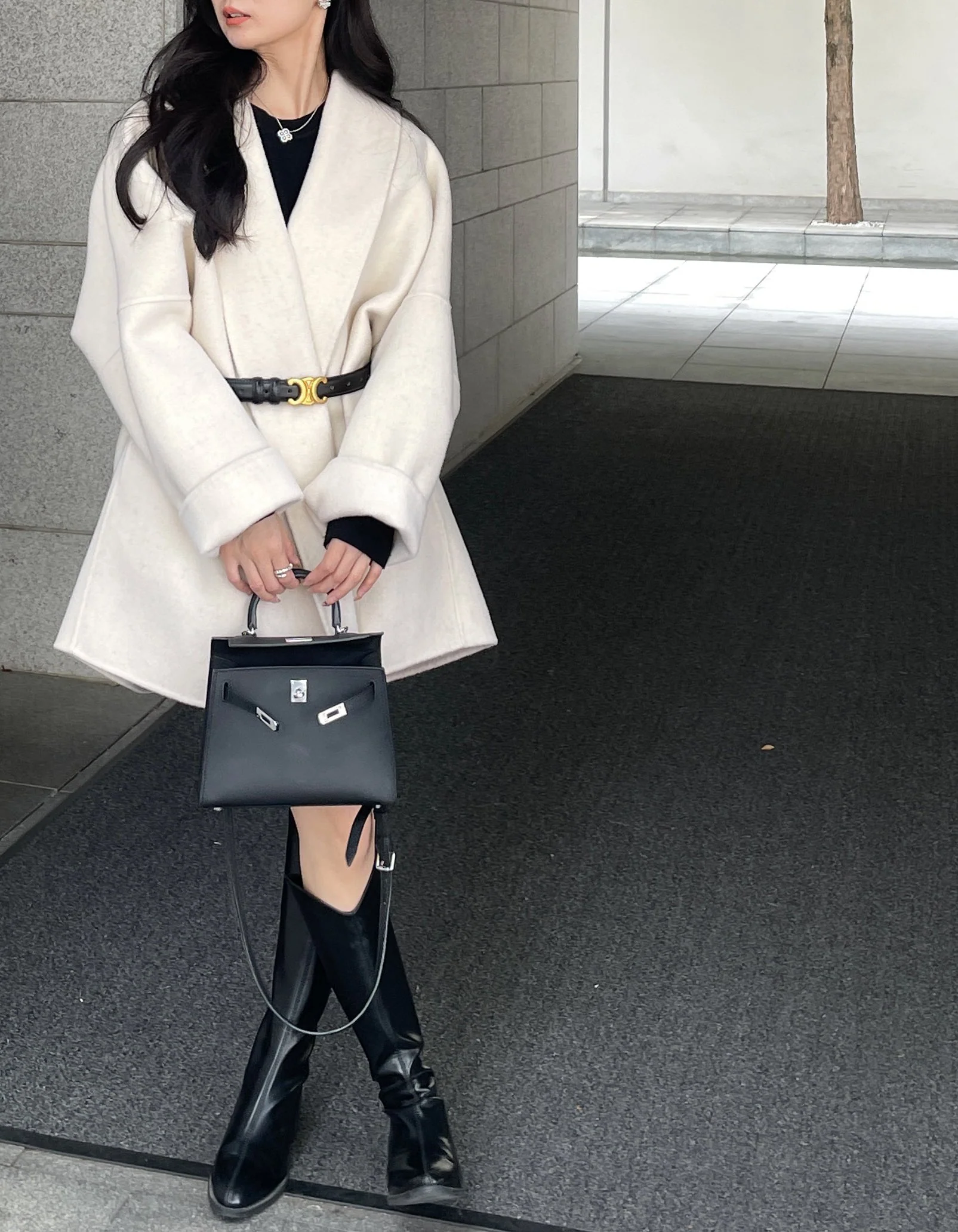 Повседневный банный халат Celine 2403 из кашемира, абрикосовый цвет.