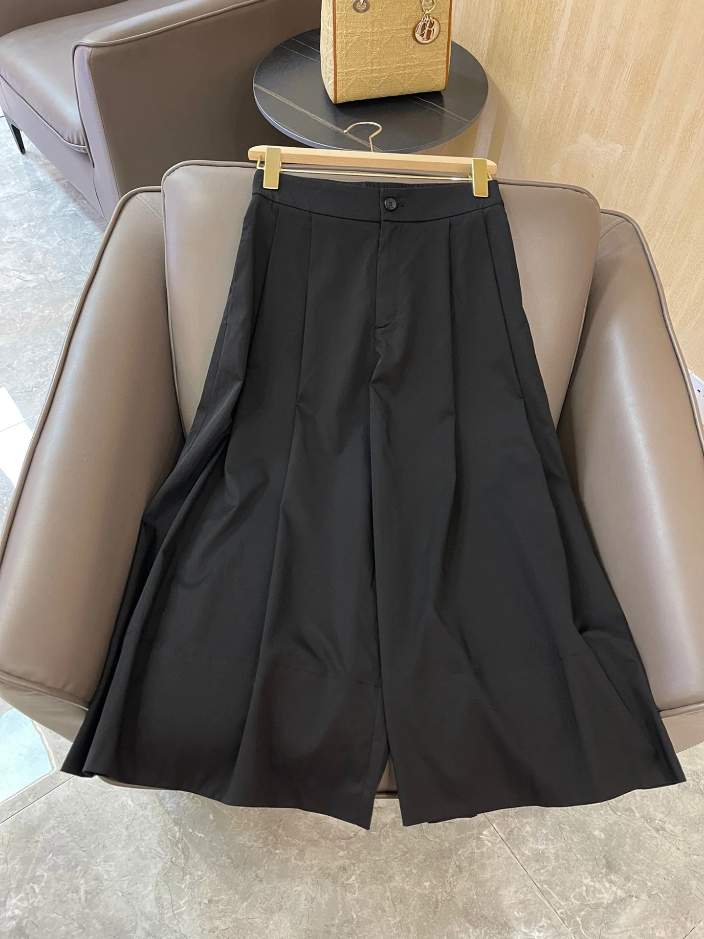 Новые широкие брюки Celine 2404-24ss - черные