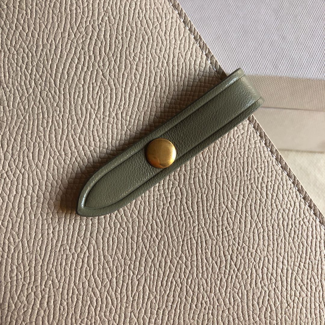 Длинный кошелек Celine - бежевый - светло-зеленый - с принтом пальм