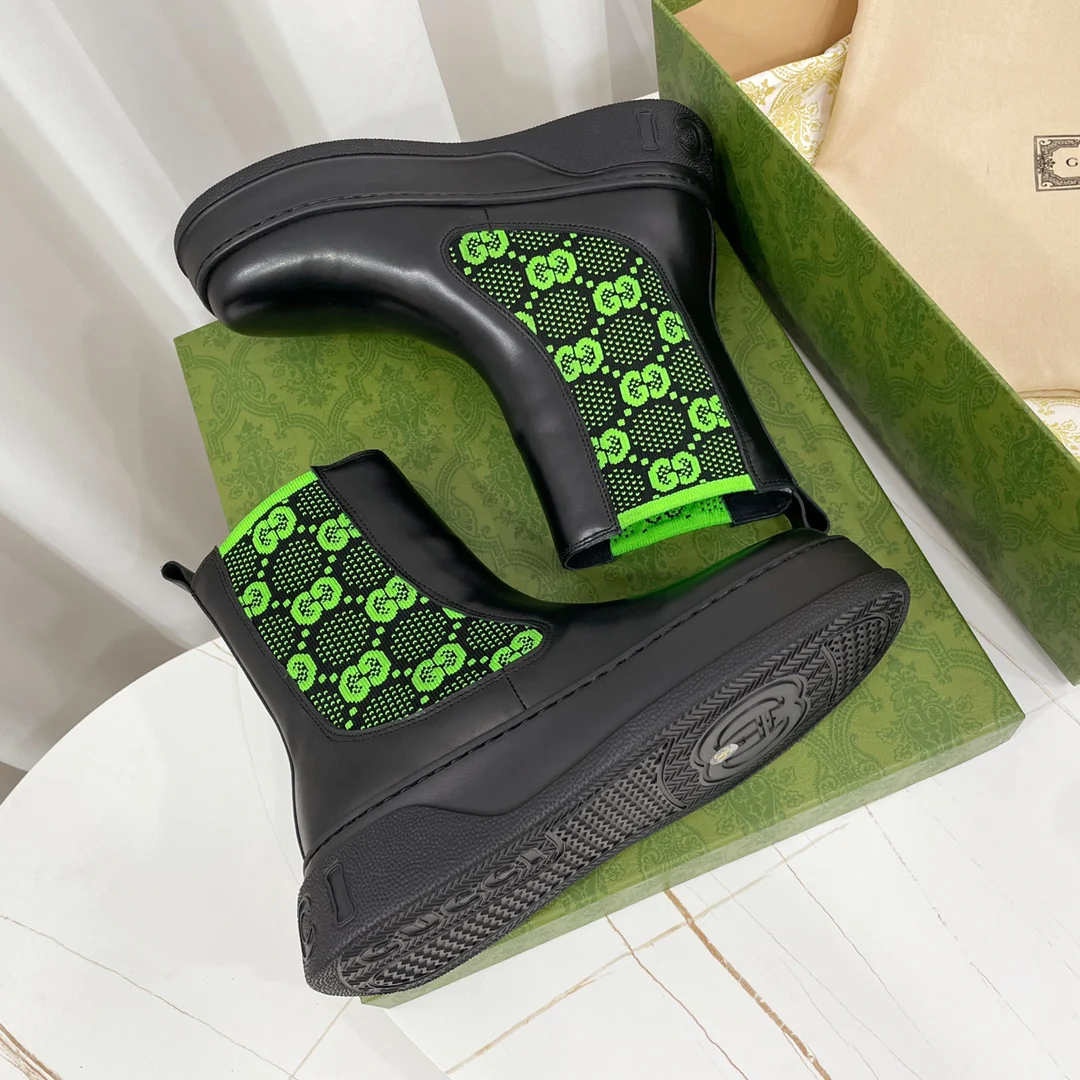 Новинка сезона осень/зима 2022 от Gucci - Ботинки челси - Черные