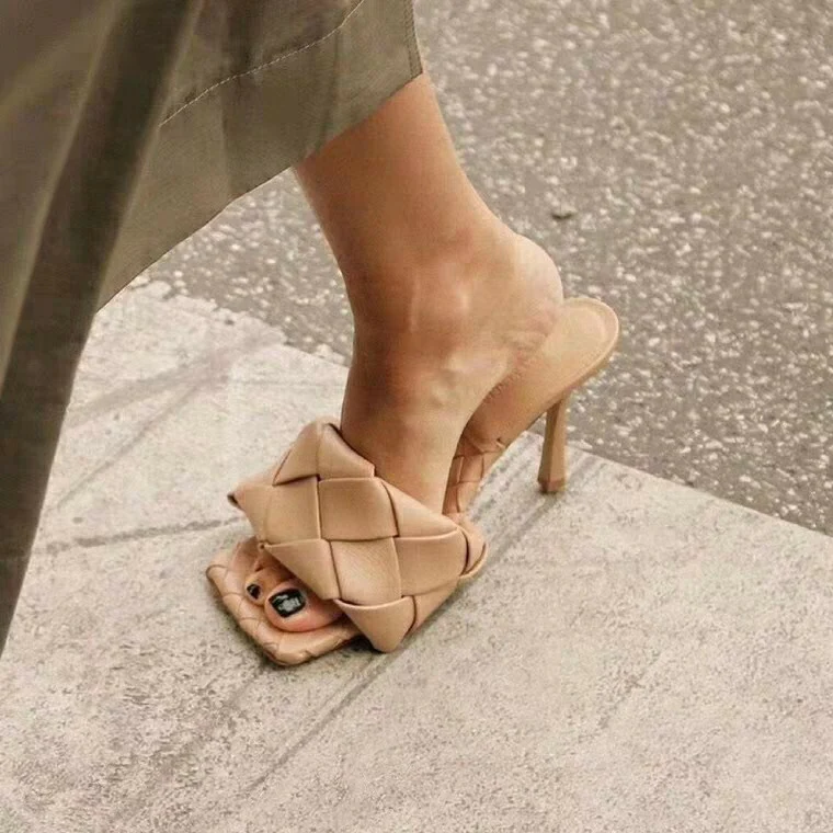 BV - Плетеные туфли на высоком каблуке