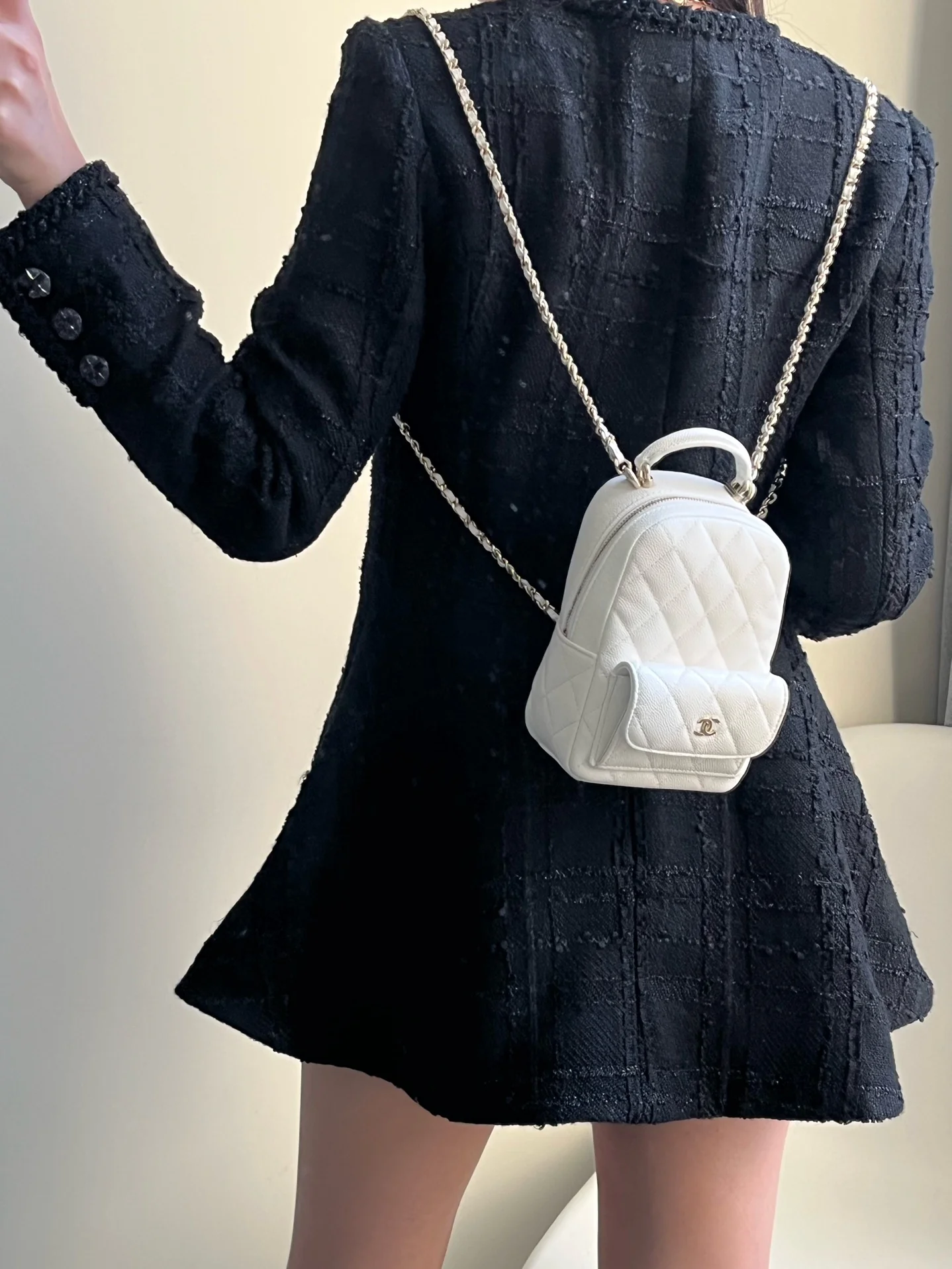 Мини-рюкзак Chanel 24c - белый