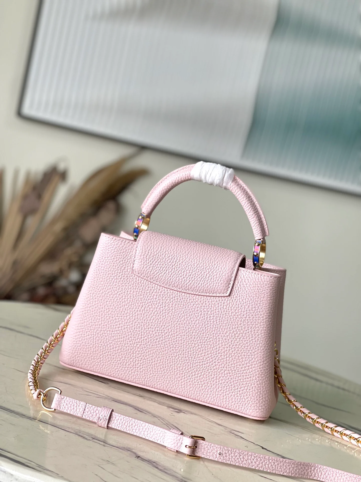 m22054-LV-capucines-handbag/crossbody bag-pink