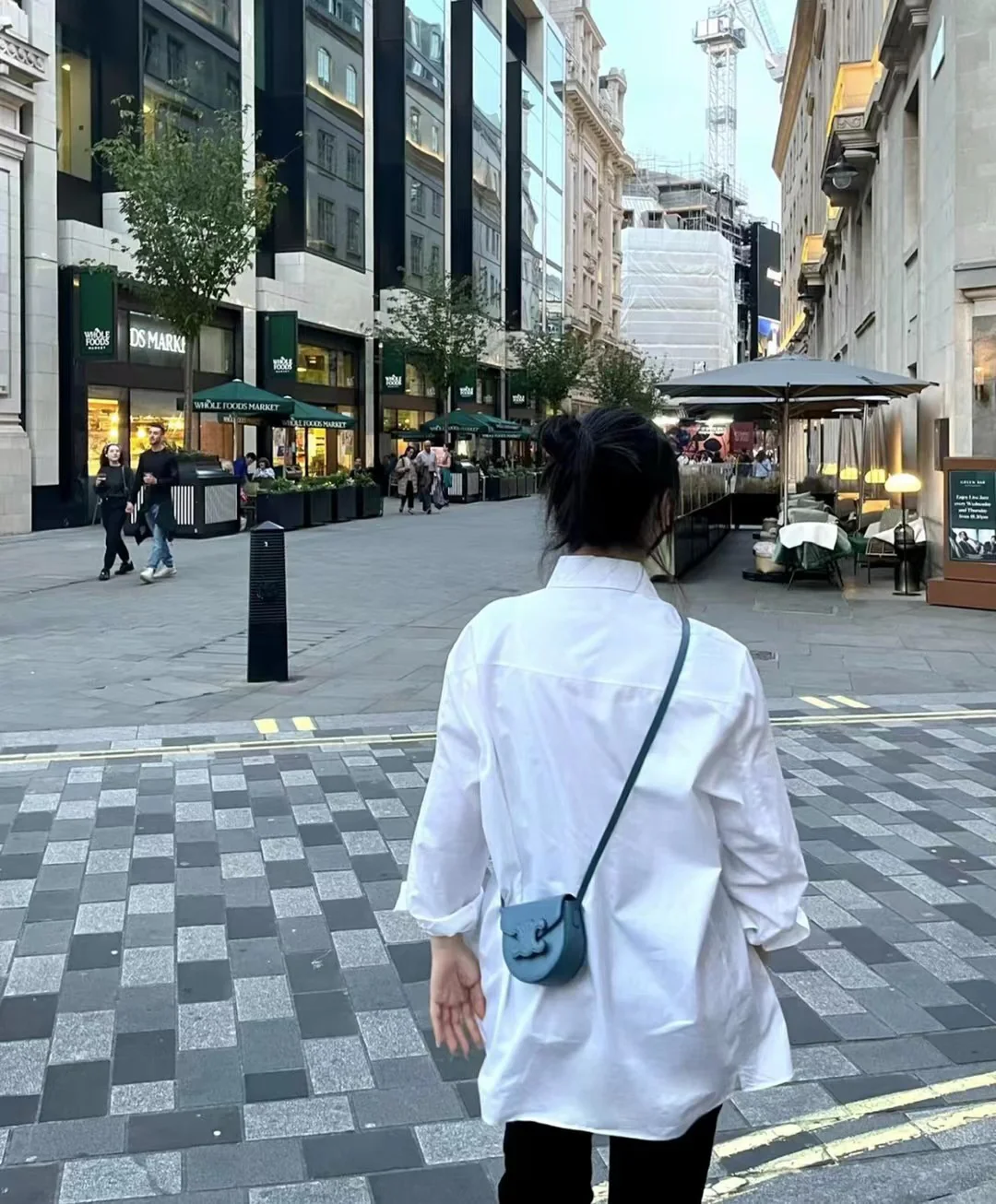 Седельная сумка Celine Cuir Besace - мини - синяя