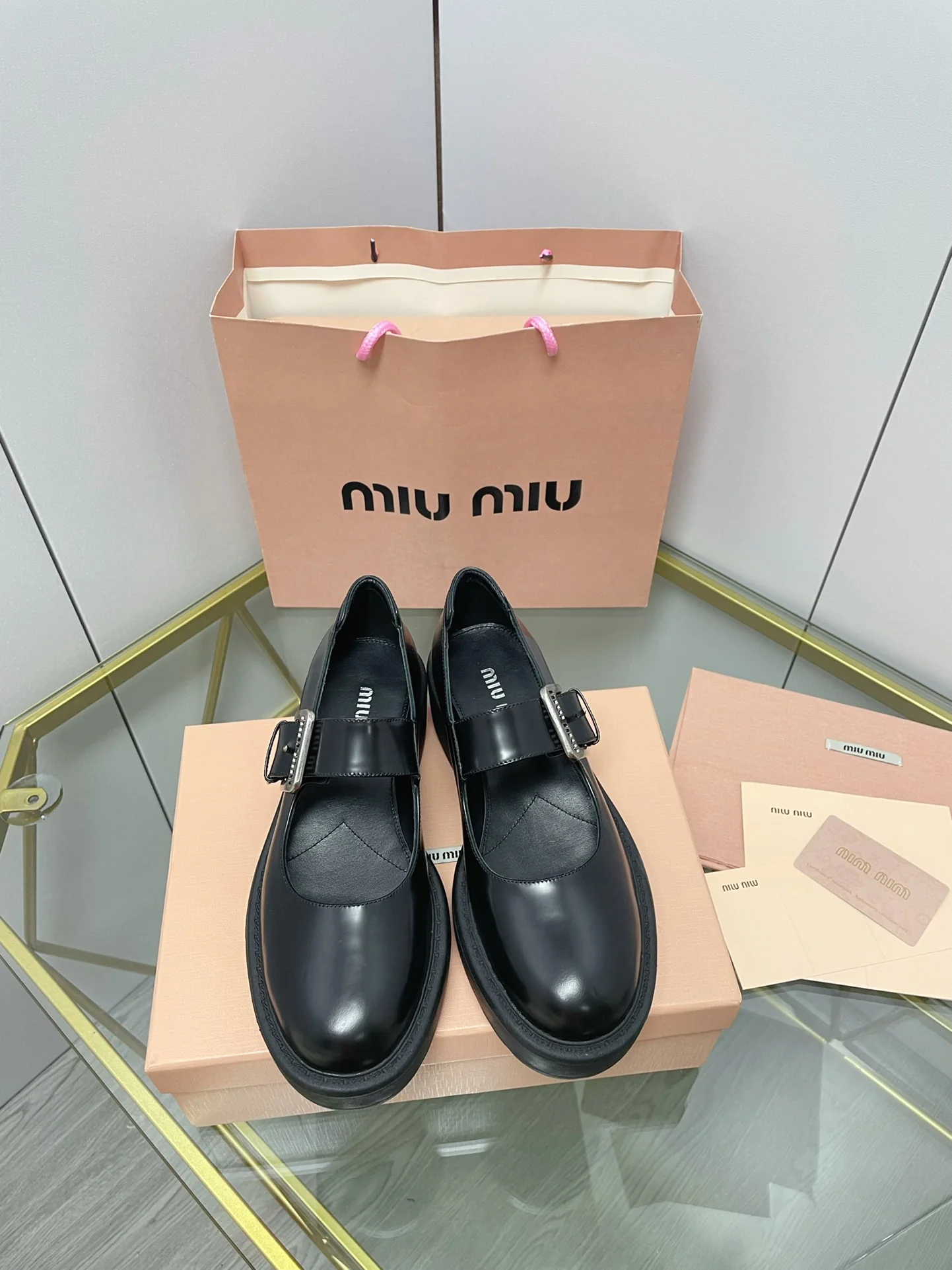 Miu Miu - Кожаные туфли-сапоги