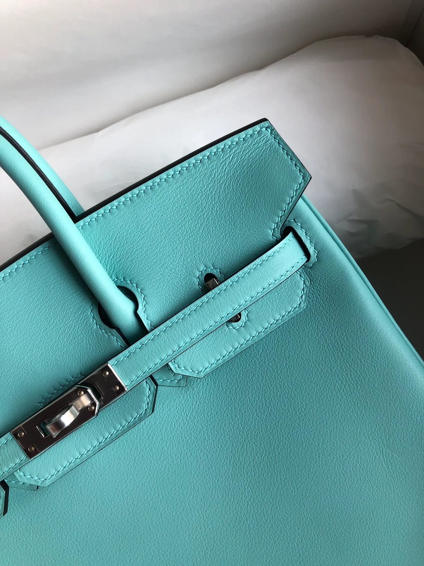 Сумка Hermes Birkin 25 Swift 3p Macaron с серебряной пряжкой