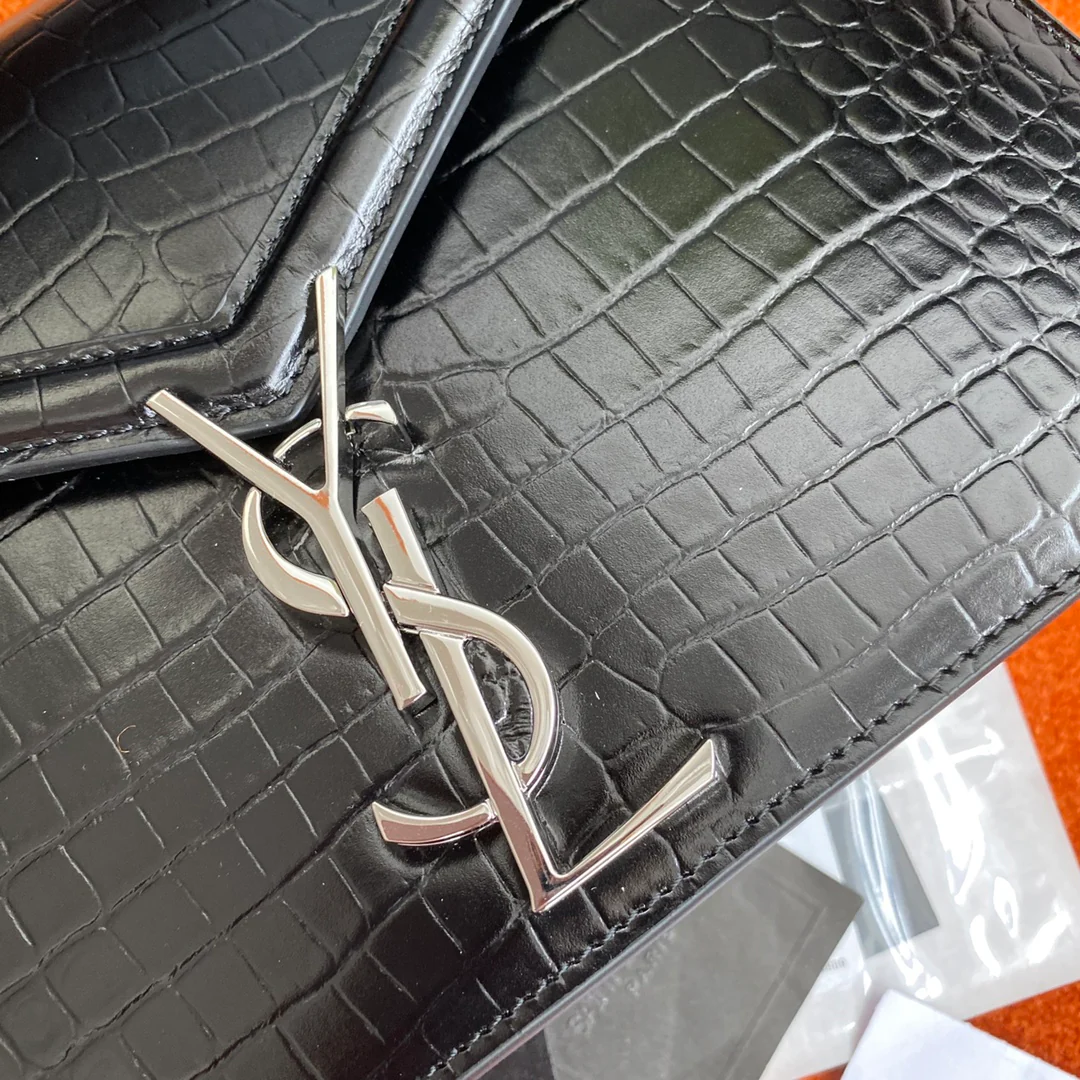 Сумка-конверт YSL Cassandra с крокодиловым принтом - 5 шт.