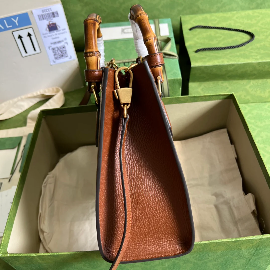 Сумка-тоут Gucci с бамбуковой ручкой - 27x24x11 см - 2 шт.
