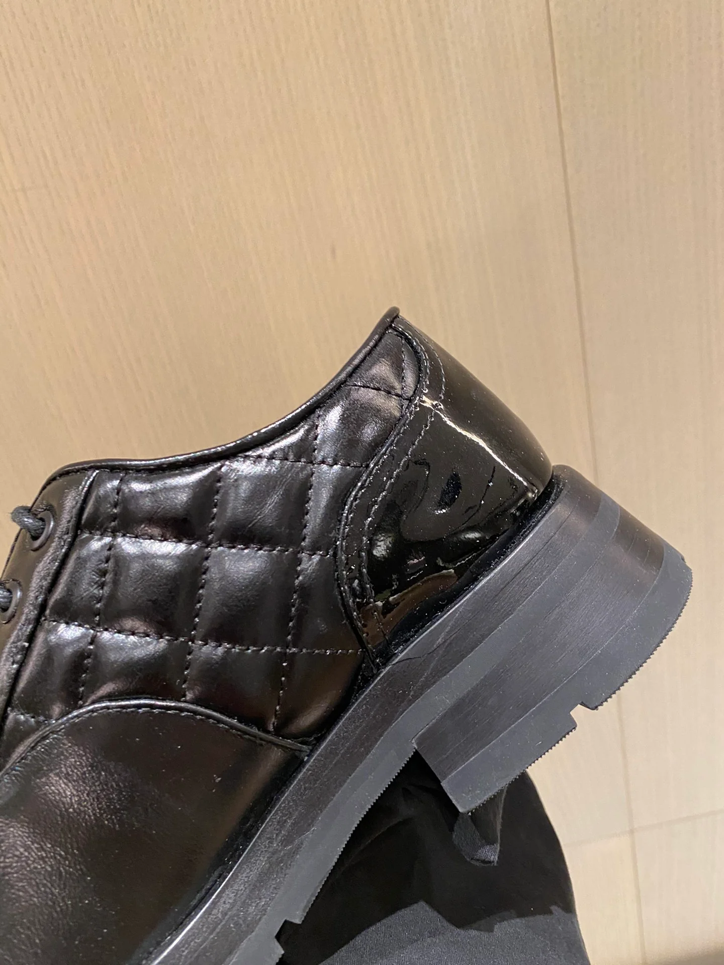 Chanel - Туфли-афро из натуральной кожи - Полностью черные