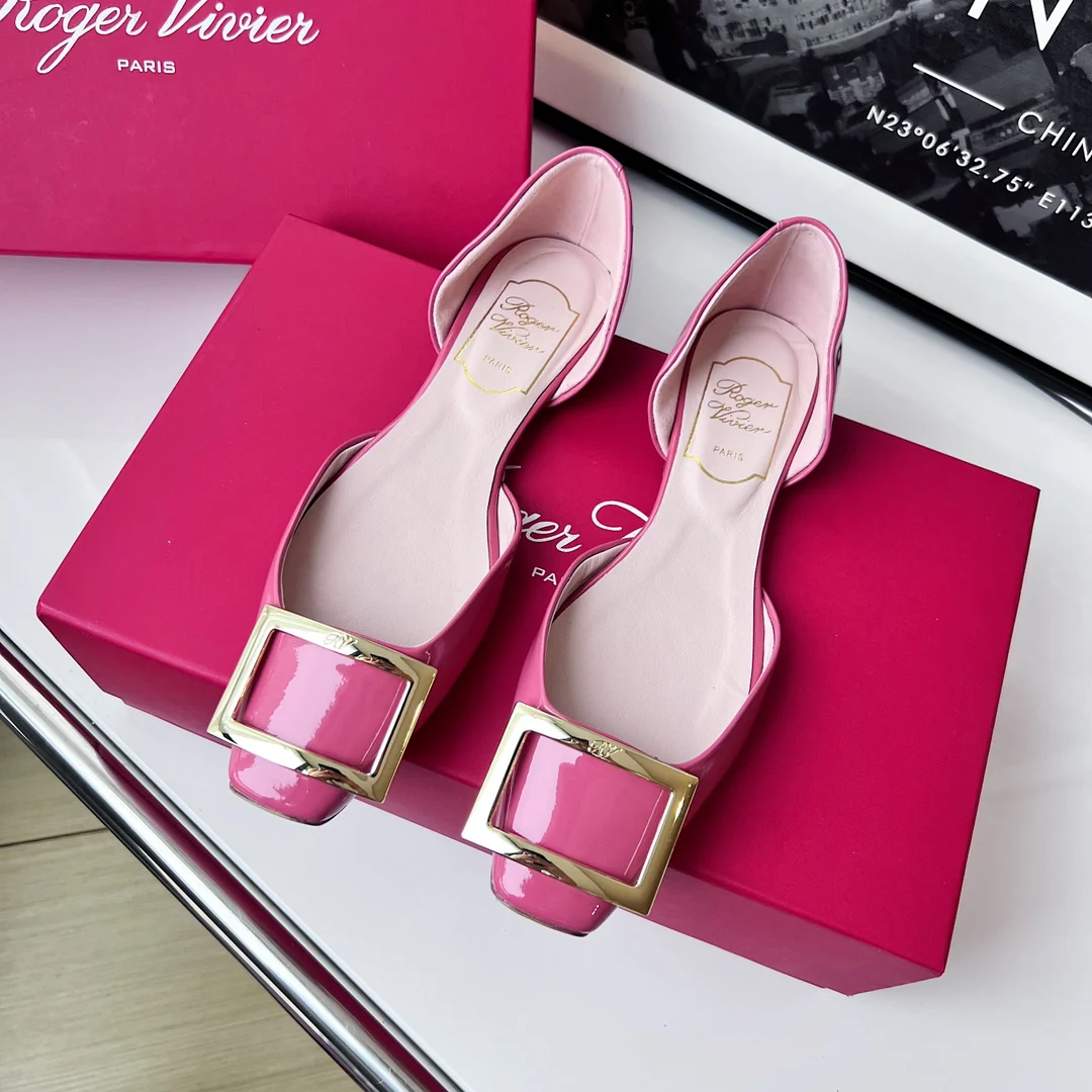 Обувь для автодомов - полые плоские туфли - арбузно-красный