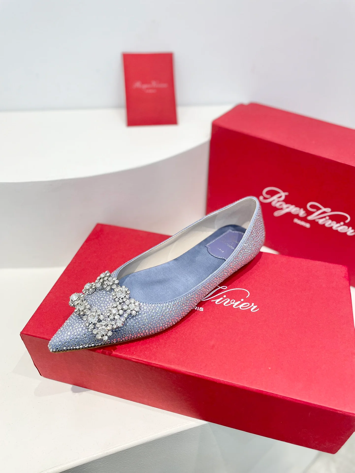 Обувь RV Shoes - Серия Crystal Shoes - Балетки со стразами - Бирюзовый