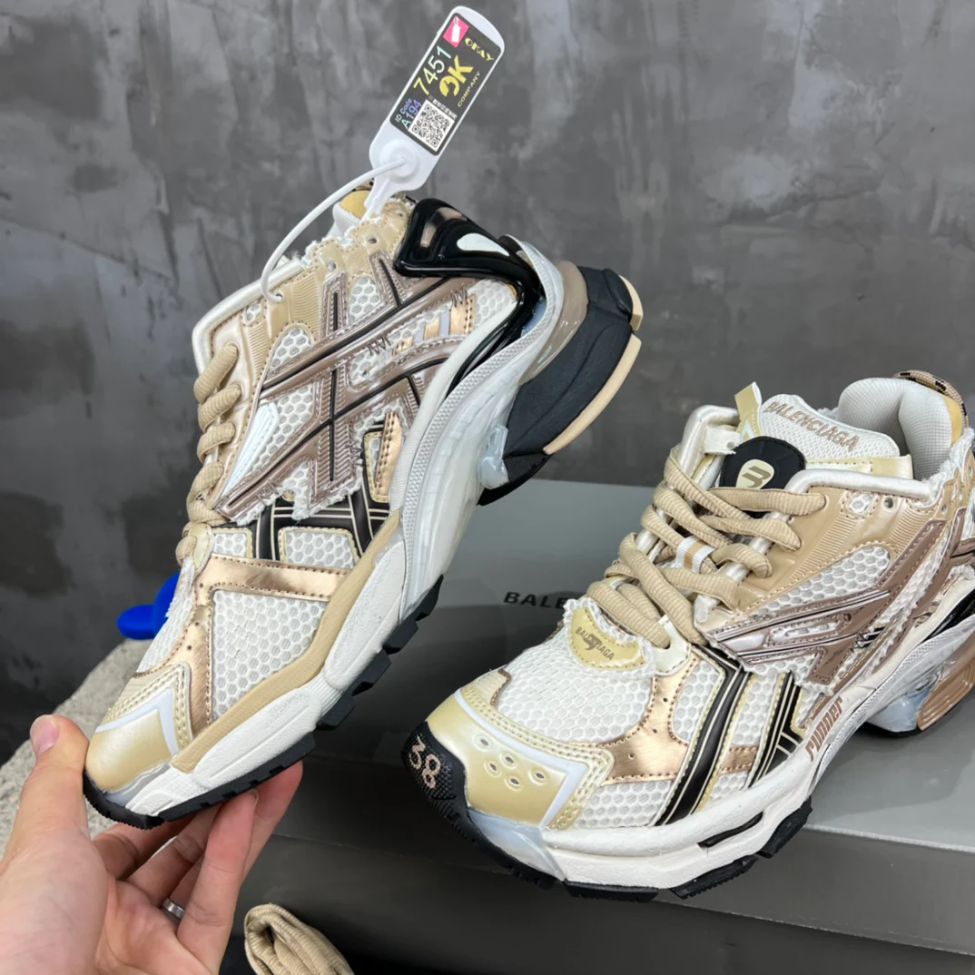 Кроссовки Balenciaga Runner - унисекс - розовое золото