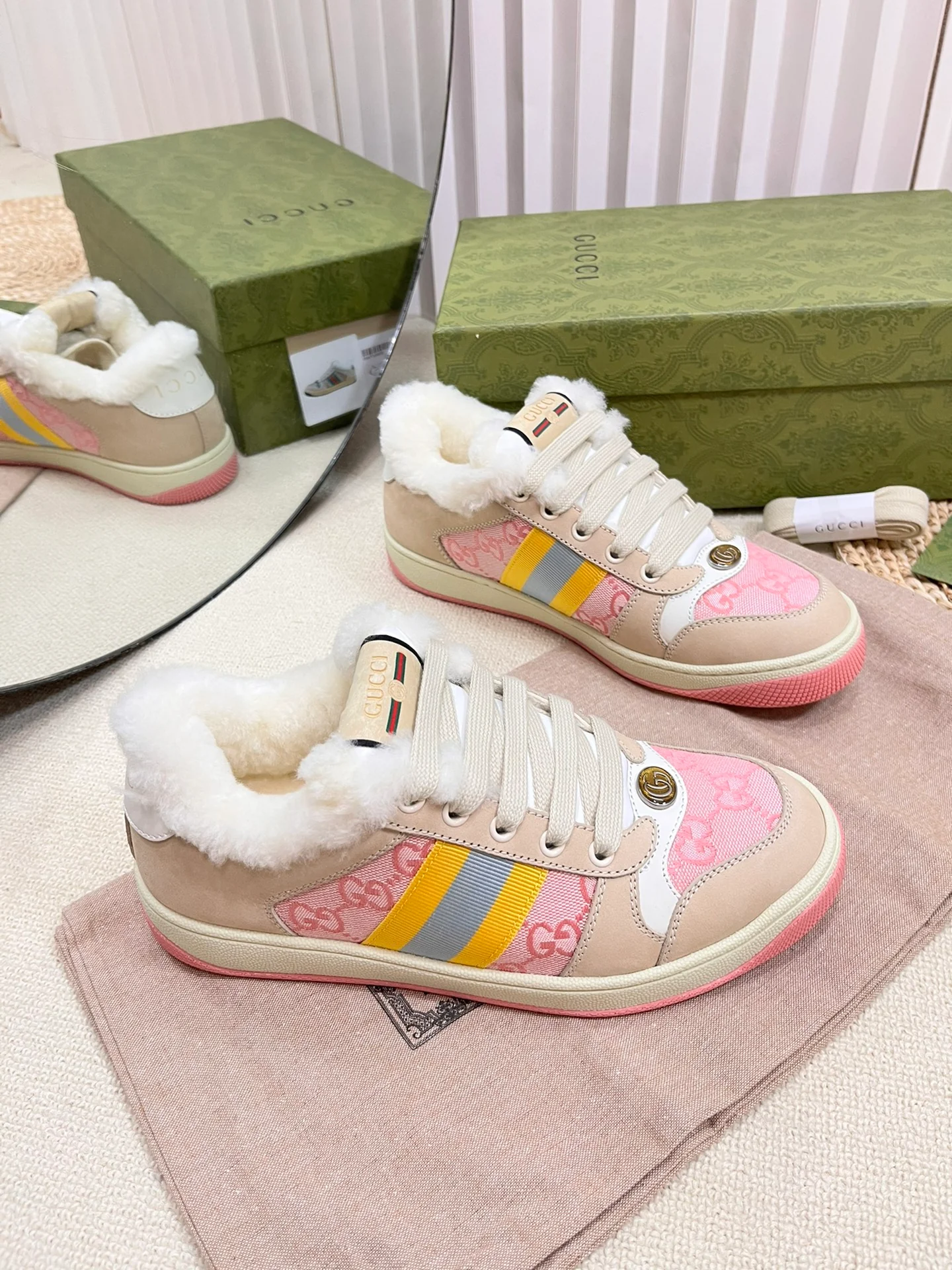 Gu2024 Дом - Шерстяные туфли цвета бисквита - zp3nk4