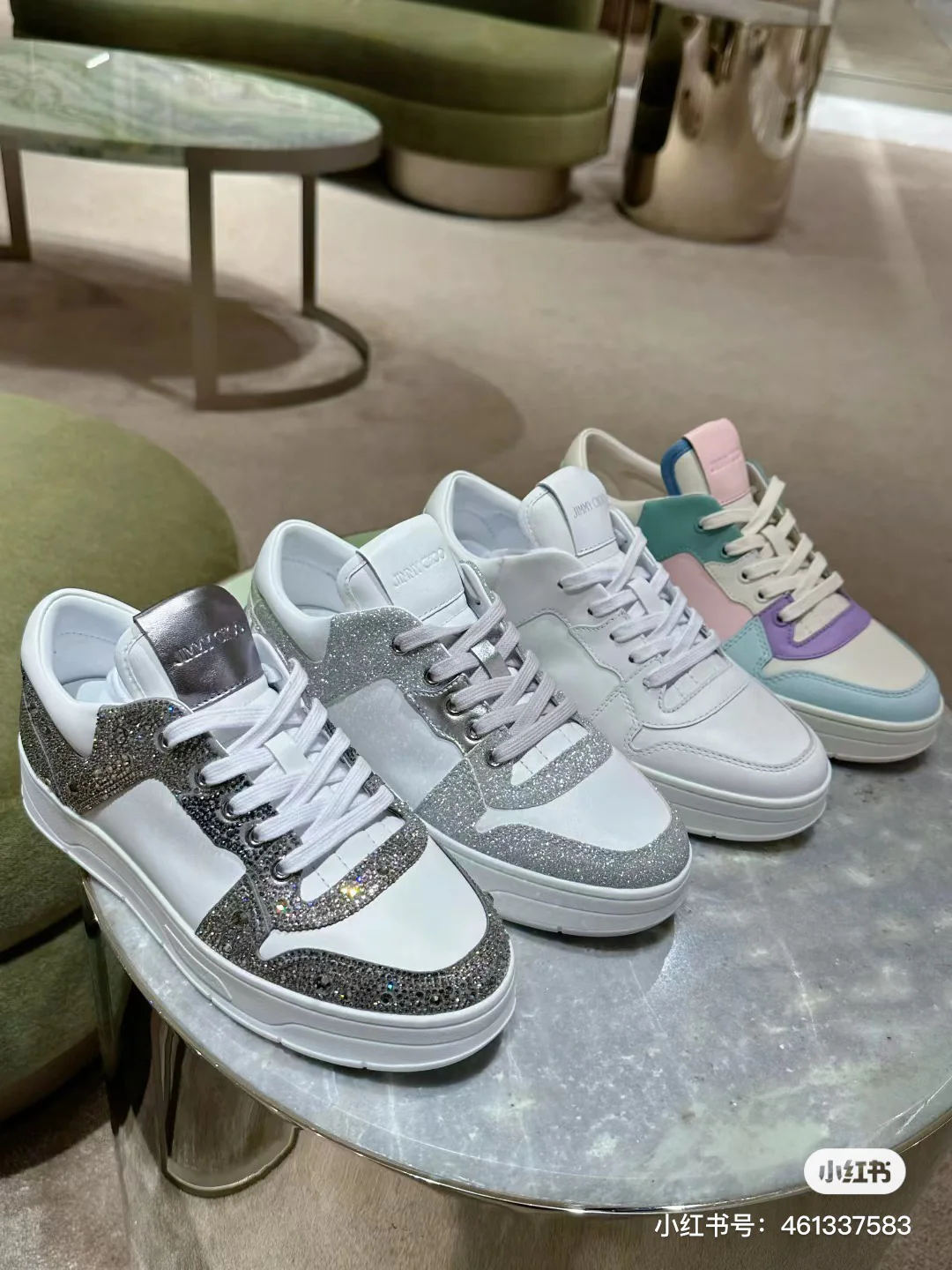 Jimmy - Новинка 2023 года - Повседневная обувь - Белая обувь со стразами