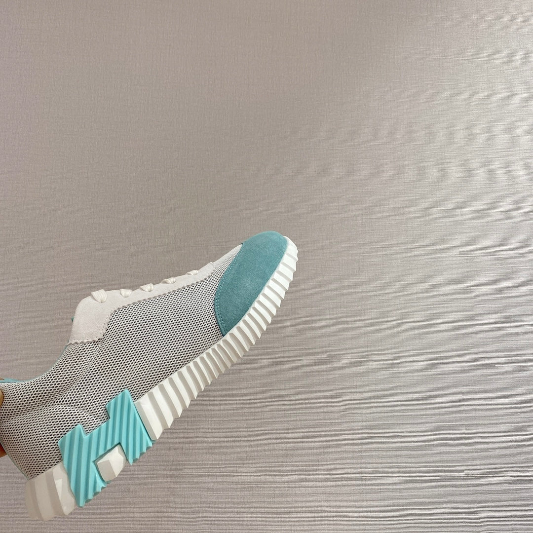 Весенняя коллекция Hermes 2022 — Спортивная повседневная обувь — Унисекс — Серо-зеленый