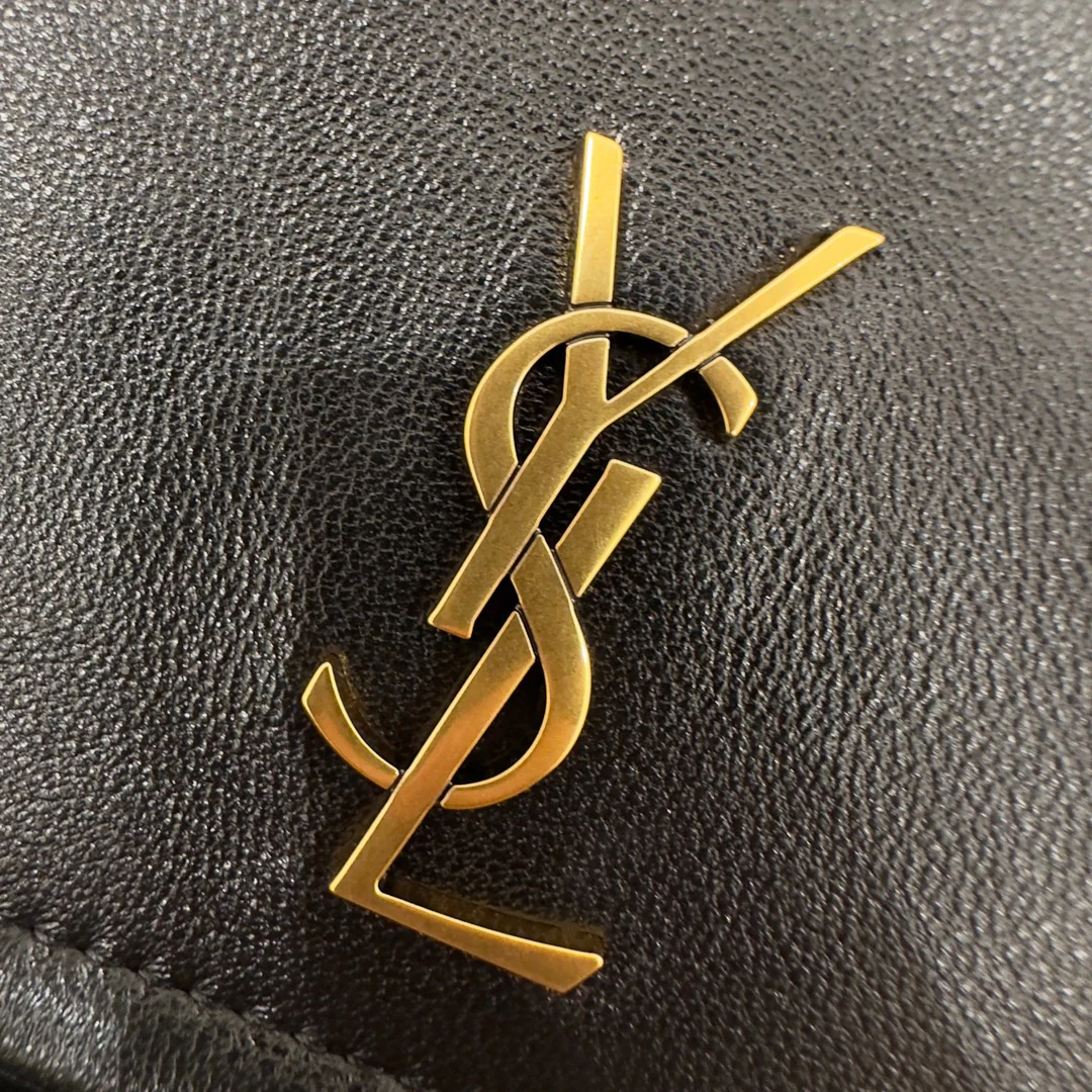 Мини-юбка YSL Nolita из овечьей кожи, черная