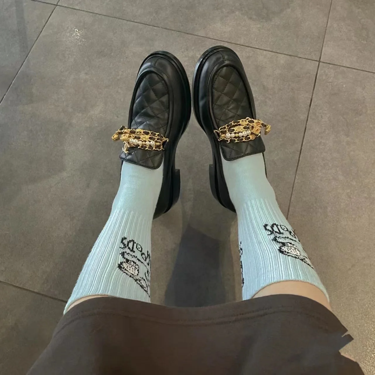 Chanel - Лоферы из овечьей кожи - Черные