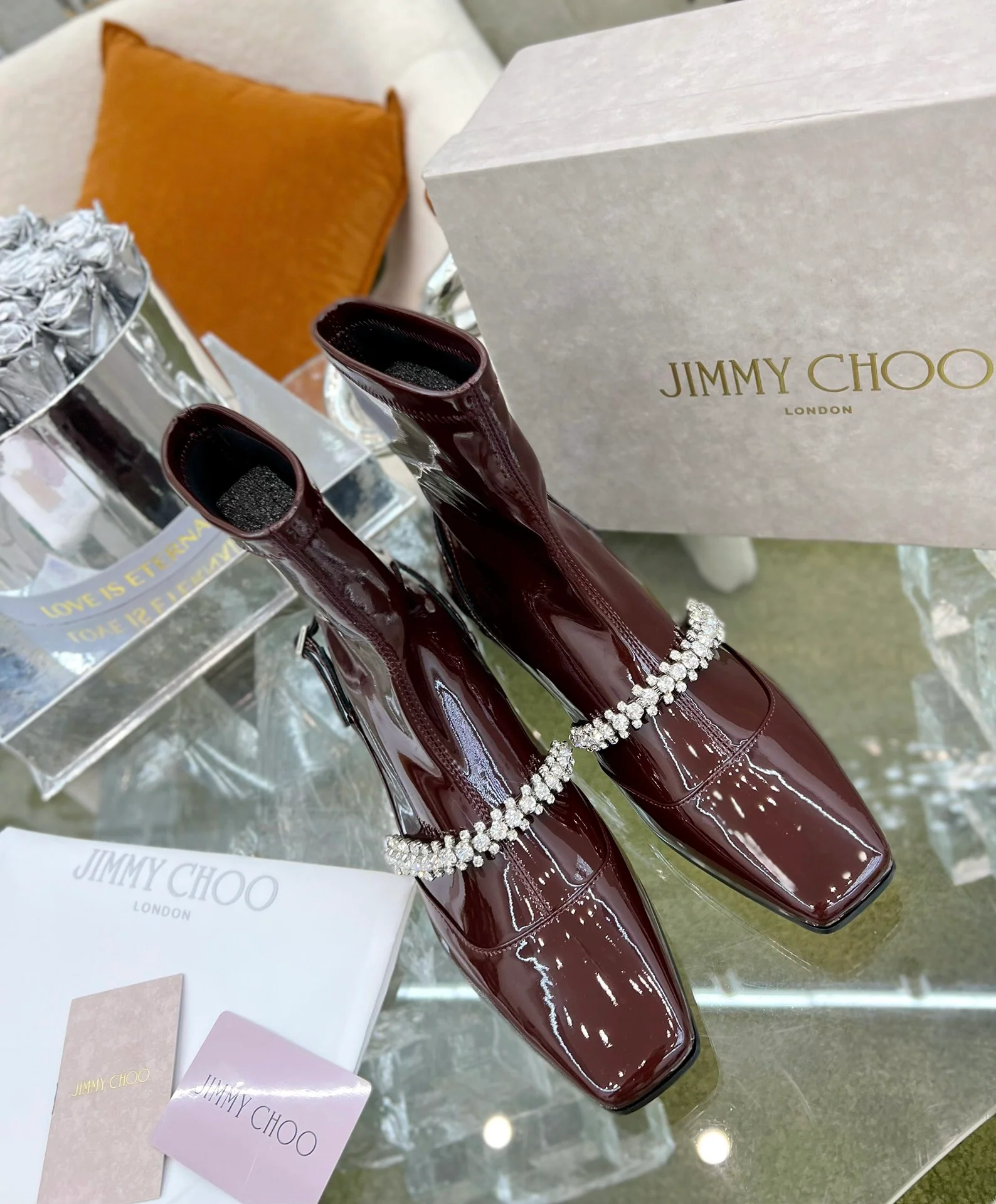 Jimmy - Новинка весны/лета 2022 - Ботильоны на резинке со стразами - 2